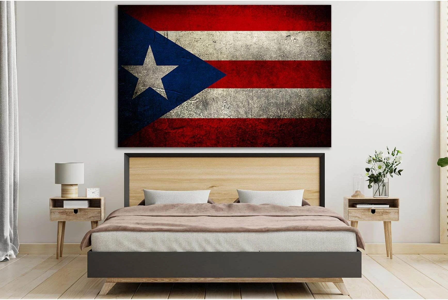 Flag Of Puerto Rico №SL1161 Ready to Hang Canvas Print - Zellart Canvas Prints 0new, ALL_Products, Flags