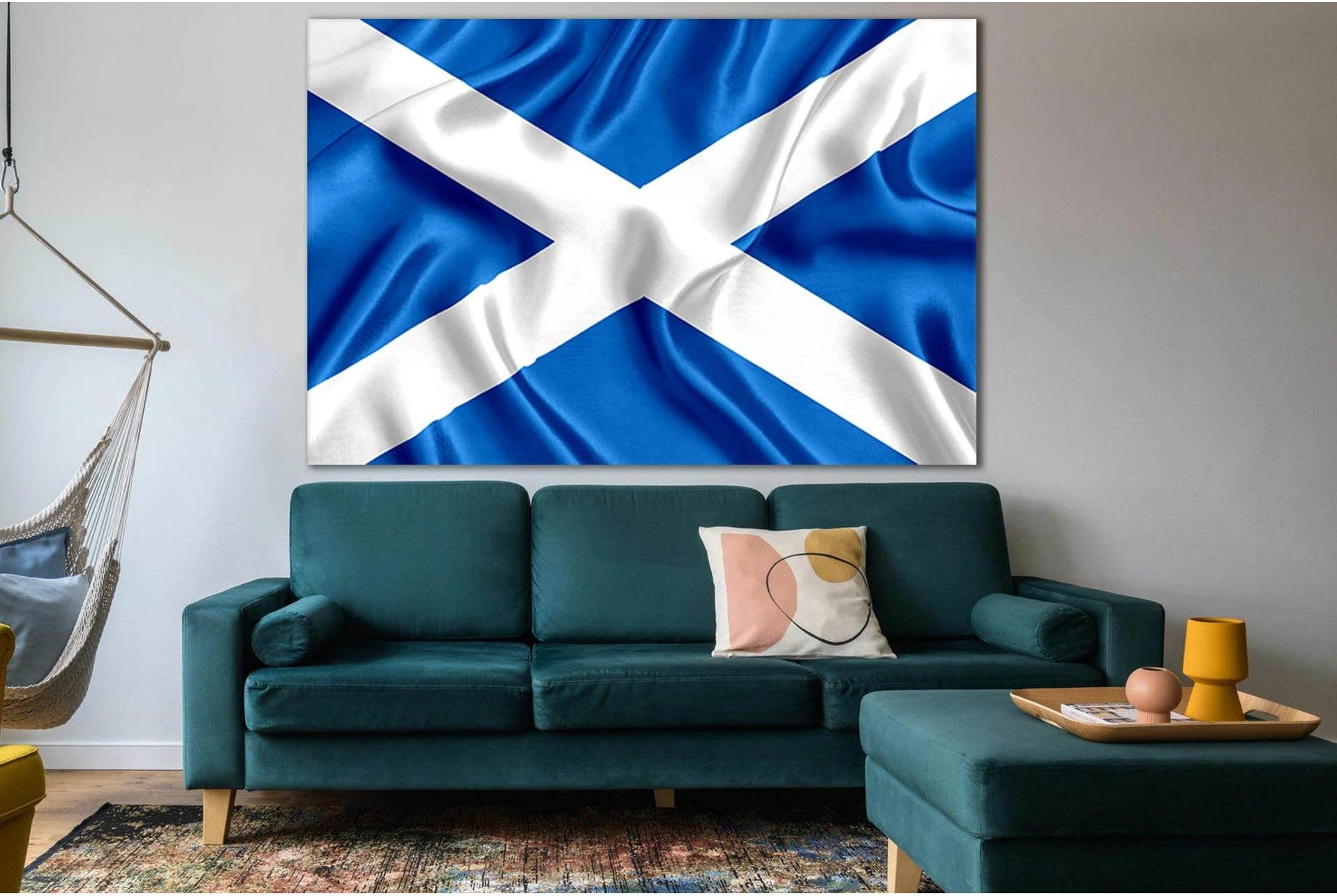 Flag Of Scotland №SL1194 Ready to Hang Canvas Print - Zellart Canvas Prints 0new, ALL_Products, Flags