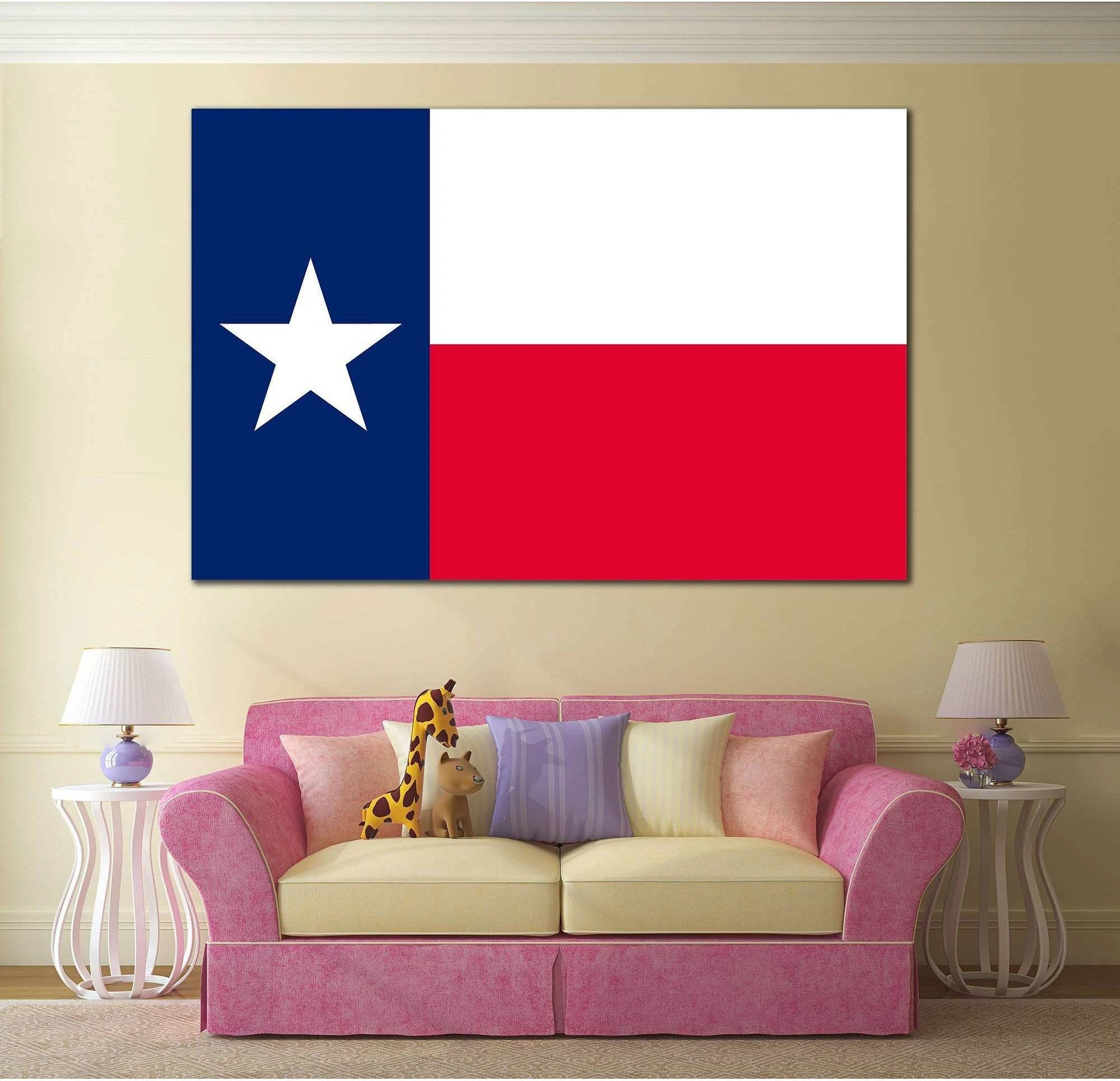 Flag of Texas №824 Ready to Hang Canvas Print - Zellart Canvas Prints ALL_Products, z-824