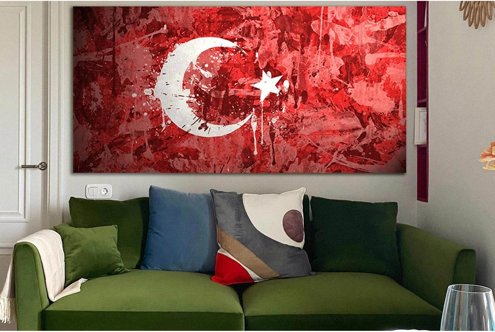 Flag Of Turkey №SL1151 Ready to Hang Canvas Print - Zellart Canvas Prints 0new, ALL_Products, Flags