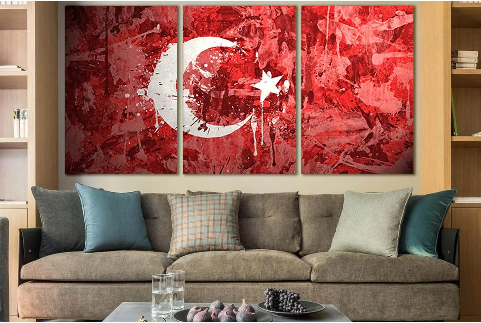 Flag Of Turkey №SL1151 Ready to Hang Canvas Print - Zellart Canvas Prints 0new, ALL_Products, Flags