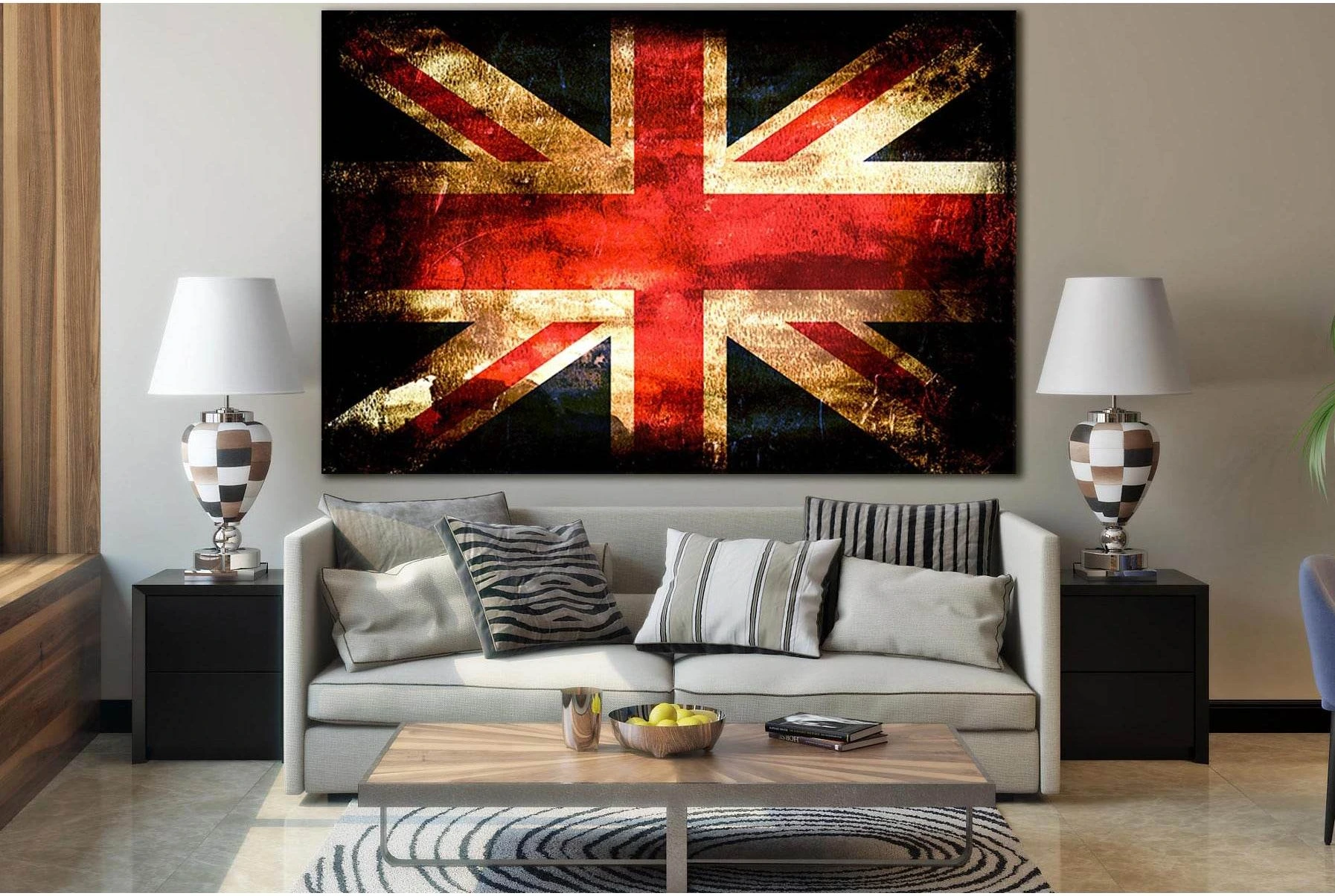 Flag Of UK №SL1175 Ready to Hang Canvas Print - Zellart Canvas Prints 0new, ALL_Products, Flags
