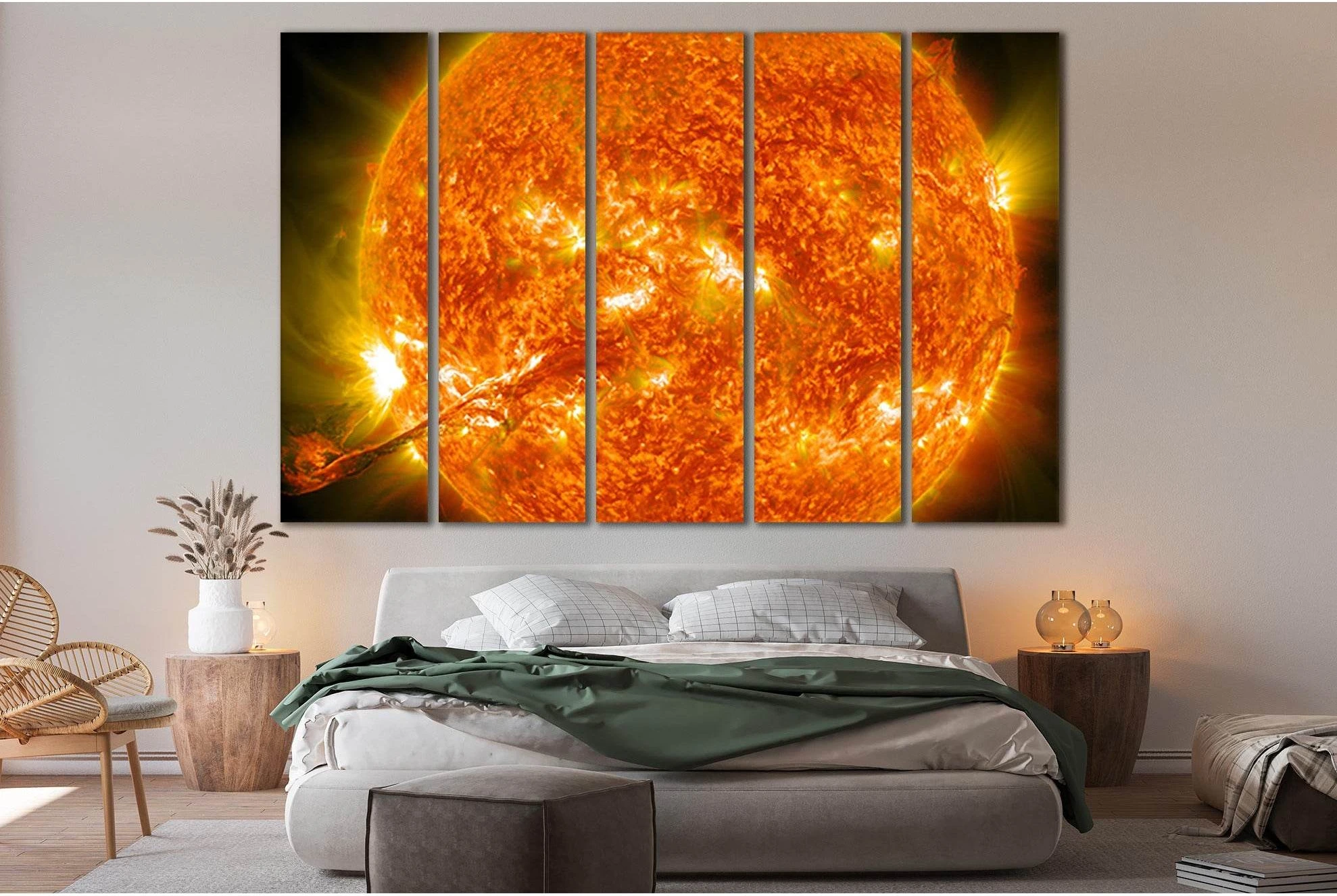 Flash In The Sun №SL386 Ready to Hang Canvas Print - Zellart Canvas Prints 0new, ALL_Products, Astronomy & Space Canvas Wall Art