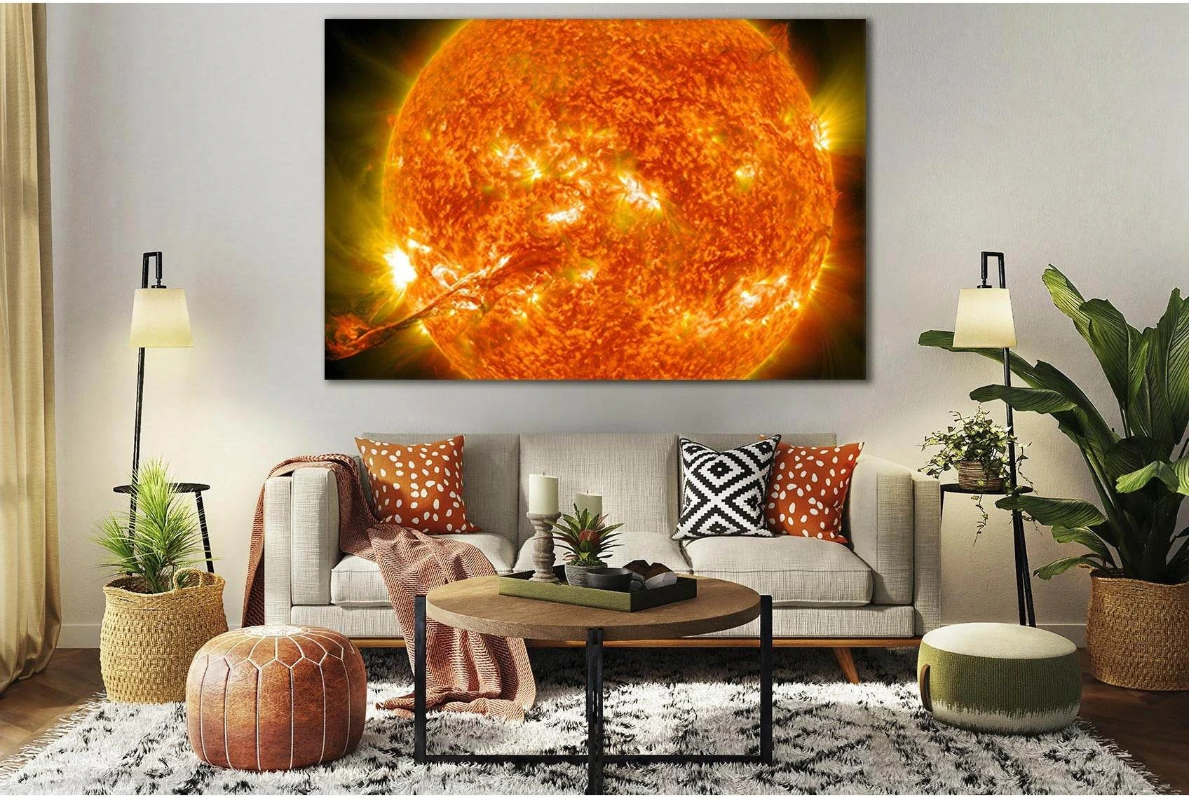 Flash In The Sun №SL386 Ready to Hang Canvas Print - Zellart Canvas Prints 0new, ALL_Products, Astronomy & Space Canvas Wall Art