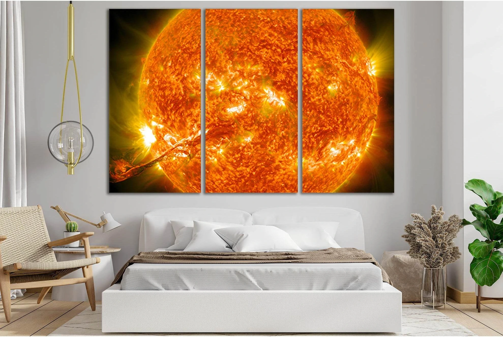 Flash In The Sun №SL386 Ready to Hang Canvas Print - Zellart Canvas Prints 0new, ALL_Products, Astronomy & Space Canvas Wall Art