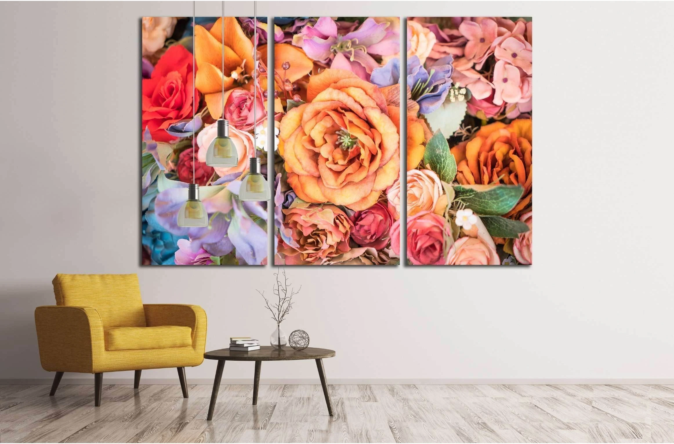 Flower background - vintage effect style pictures №2572 Ready to Hang Canvas Print - Zellart Canvas Prints ALL_Products, s-2572