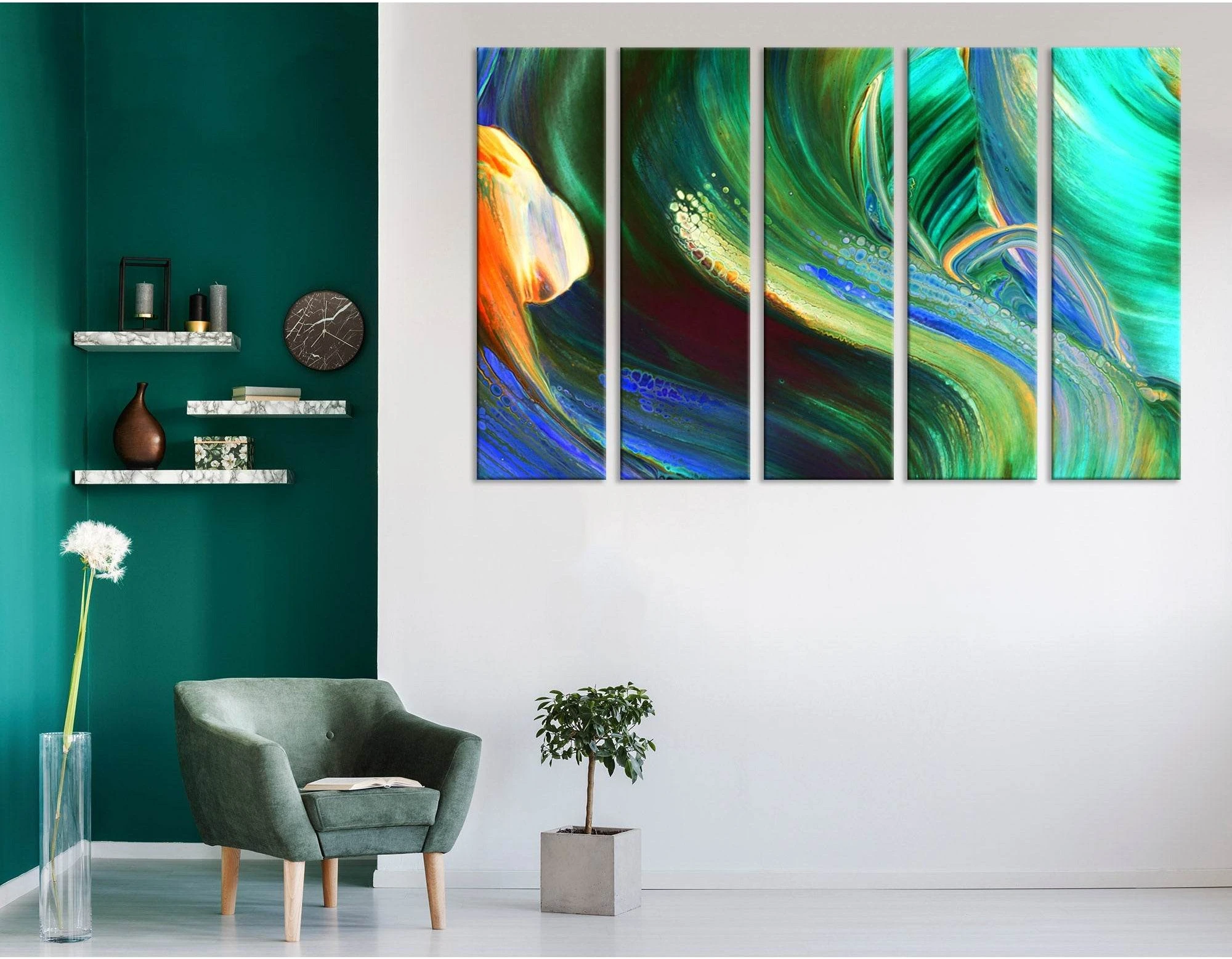 Flower Petal Abstract №04307 Ready to Hang Canvas Print - Zellart Canvas Prints ALL_Products