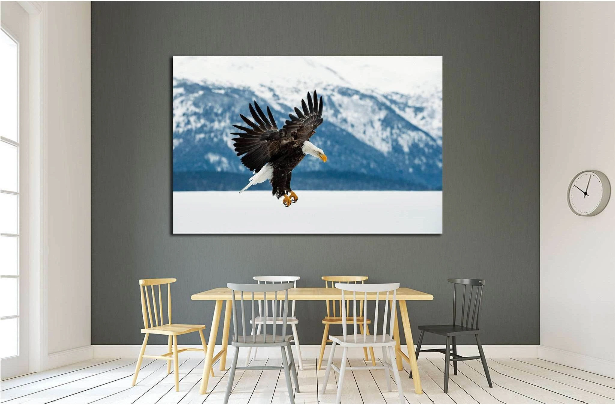 Flying bald eagle, Winter Alaska. USA №1858 Ready to Hang Canvas Print - Zellart Canvas Prints ALL_Products, s-1858