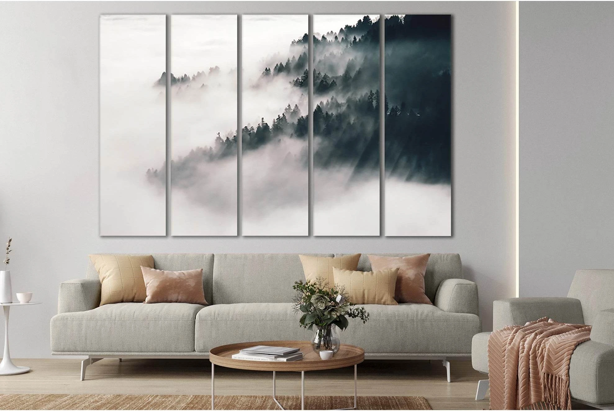 Foggy Weather №Sl29 Ready to Hang Canvas Print - Zellart Canvas Prints 0new, ALL_Products, Nature & Landscapes Canvas Print