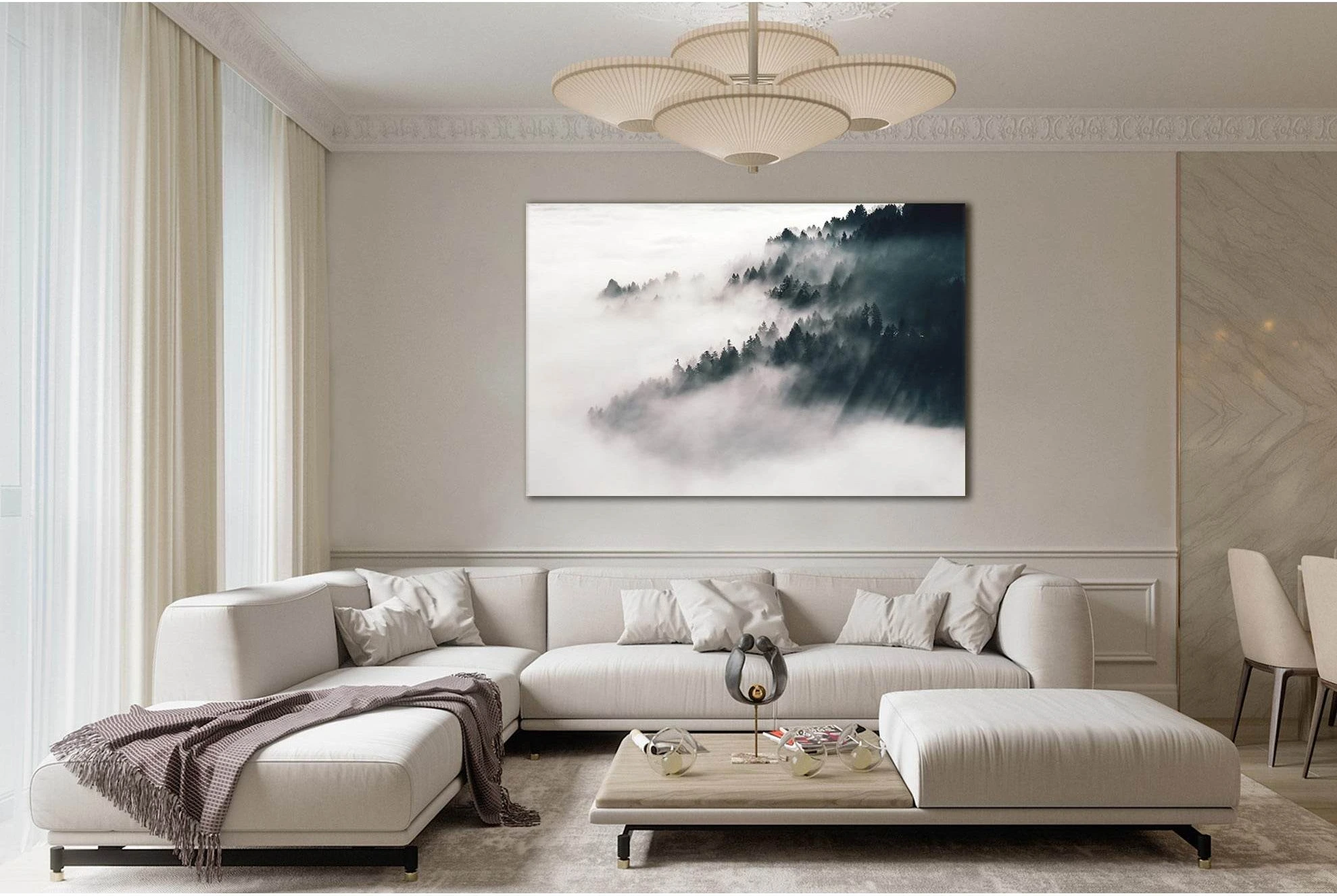 Foggy Weather №Sl29 Ready to Hang Canvas Print - Zellart Canvas Prints 0new, ALL_Products, Nature & Landscapes Canvas Print