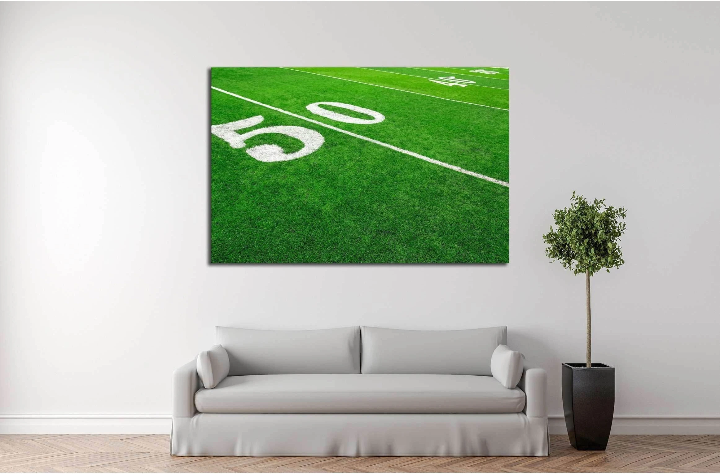Football field №2129 Ready to Hang Canvas Print - Zellart Canvas Prints ALL_Products, s-2129
