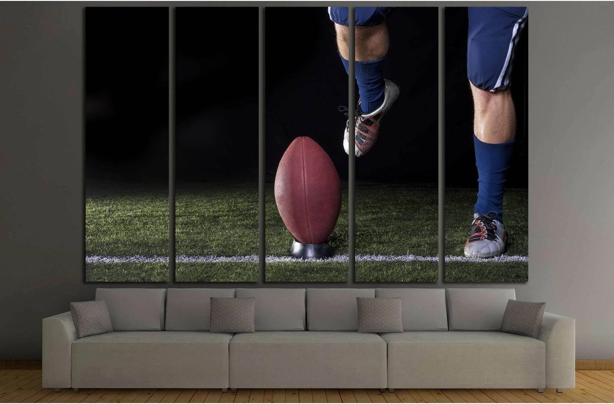 Football Kickoff Closeup №2118 Ready to Hang Canvas Print - Zellart Canvas Prints ALL_Products, s-2118