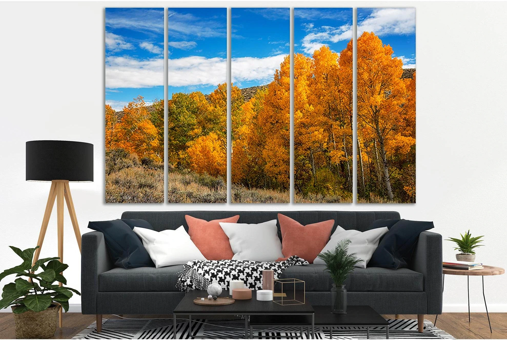 Forest Autumn California №SL636 Ready to Hang Canvas Print - Zellart Canvas Prints 0new, ALL_Products, Autumn Wall Art