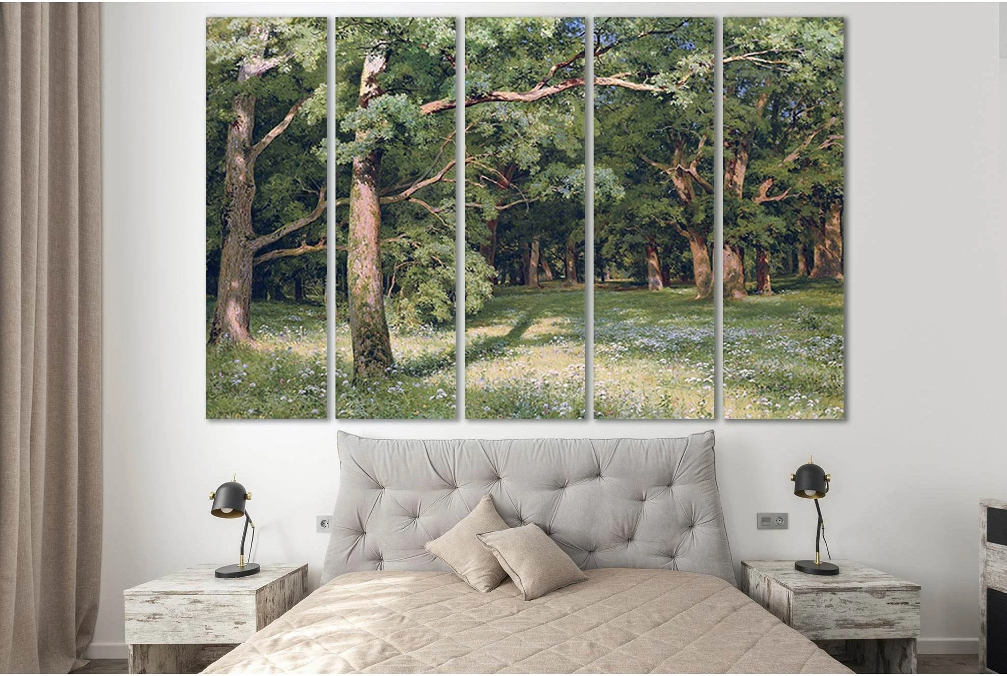 Forest Glade Ivan Shishkin Oil Painting №SL571 Ready to Hang Canvas Print - Zellart Canvas Prints 0new, ALL_Products, Oil Painting Wall Art
