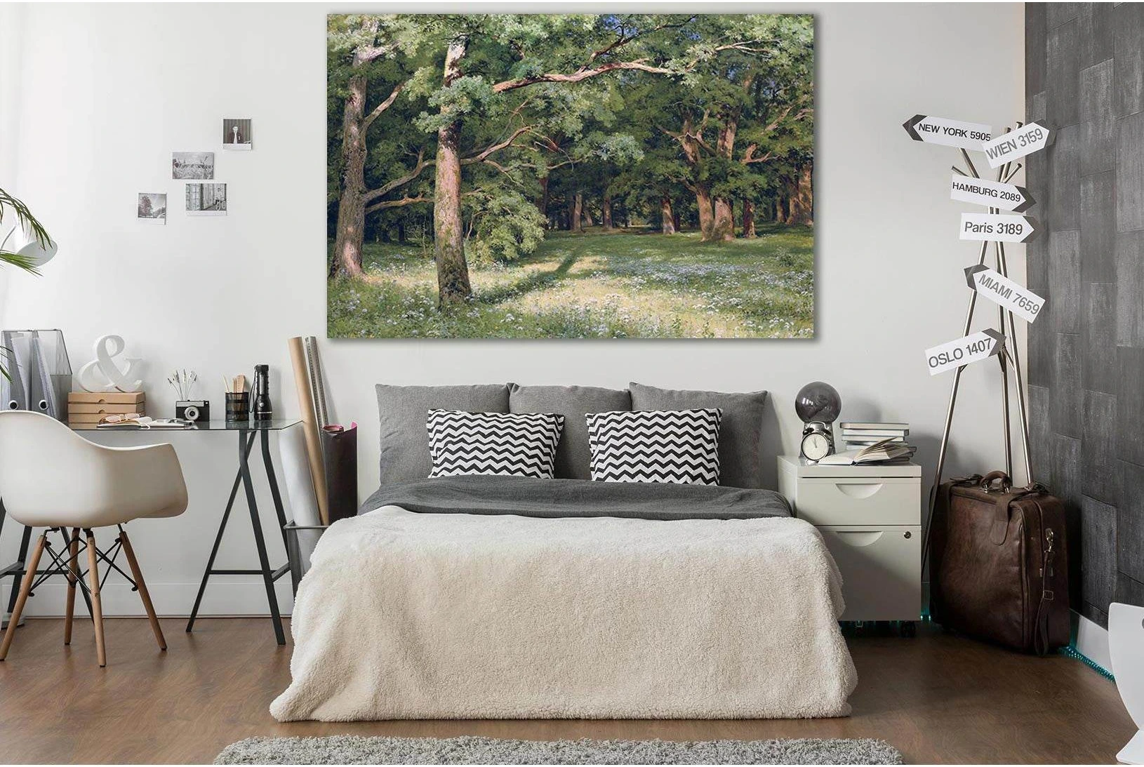 Forest Glade Ivan Shishkin Oil Painting №SL571 Ready to Hang Canvas Print - Zellart Canvas Prints 0new, ALL_Products, Oil Painting Wall Art