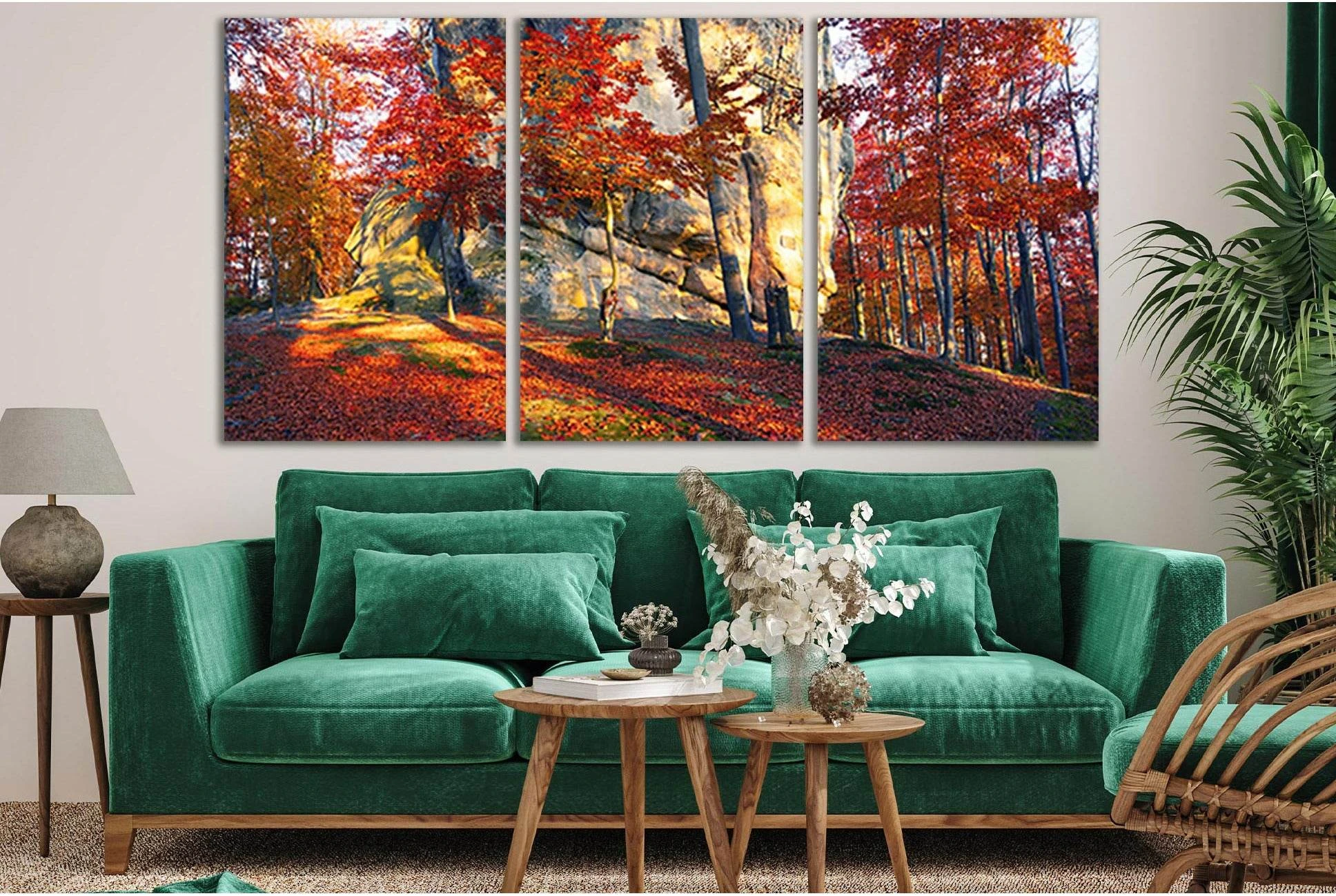 Forests Of Transcarpathia In Autumn №SL639 Ready to Hang Canvas Print - Zellart Canvas Prints 0new, ALL_Products, Autumn Wall Art