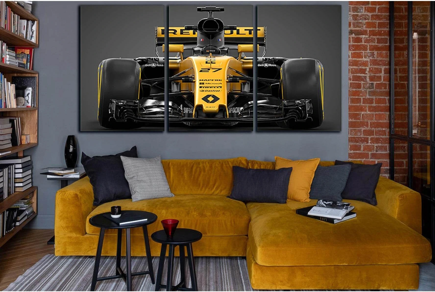 Formula 1 Race Car №SL927 Ready to Hang Canvas Print - Zellart Canvas Prints 0new, ALL_Products, Sports & Motivation
