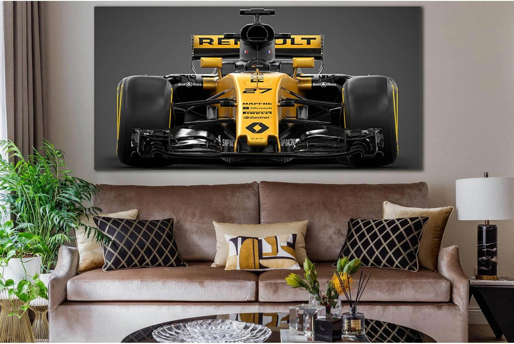Formula 1 Race Car №SL927 Ready to Hang Canvas Print - Zellart Canvas Prints 0new, ALL_Products, Sports & Motivation