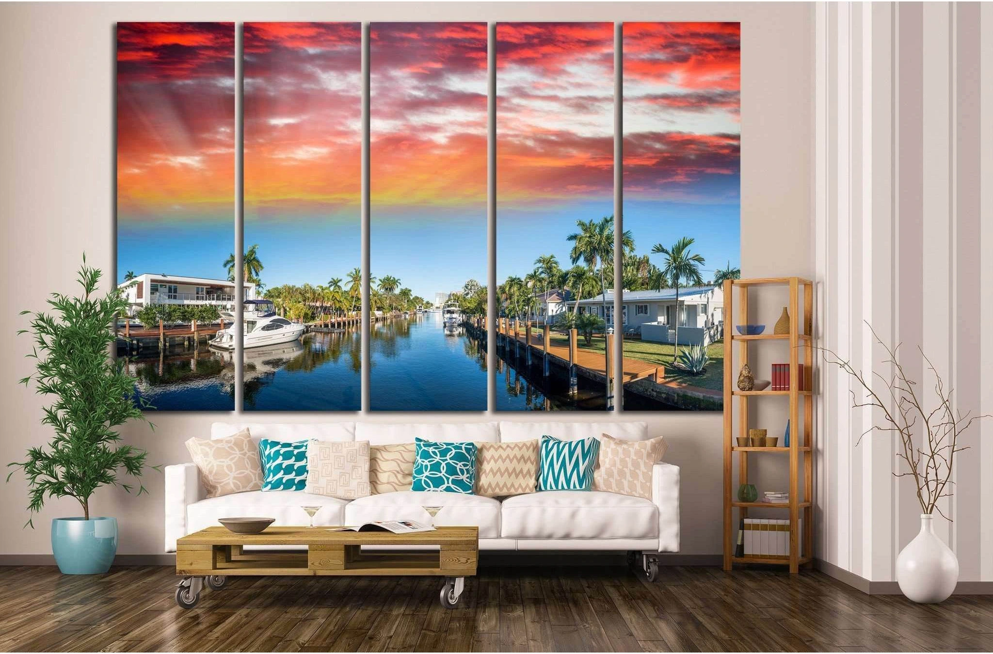 Fort Lauderdale, Florida №1226 Ready to Hang Canvas Print - Zellart Canvas Prints ALL_Products, s-1226
