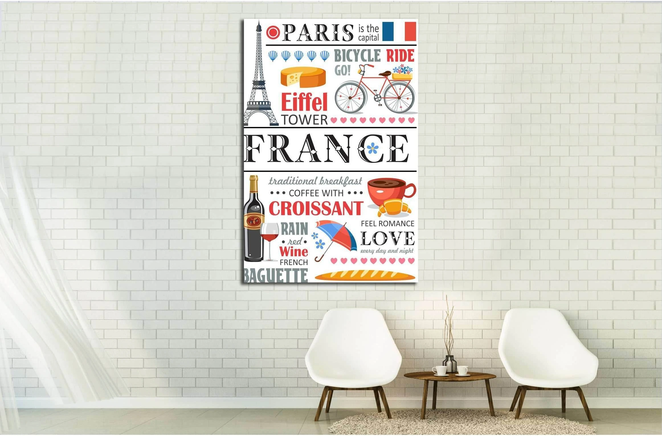 france №4578 Ready to Hang Canvas Print - Zellart Canvas Prints ALL_Products, s-4578