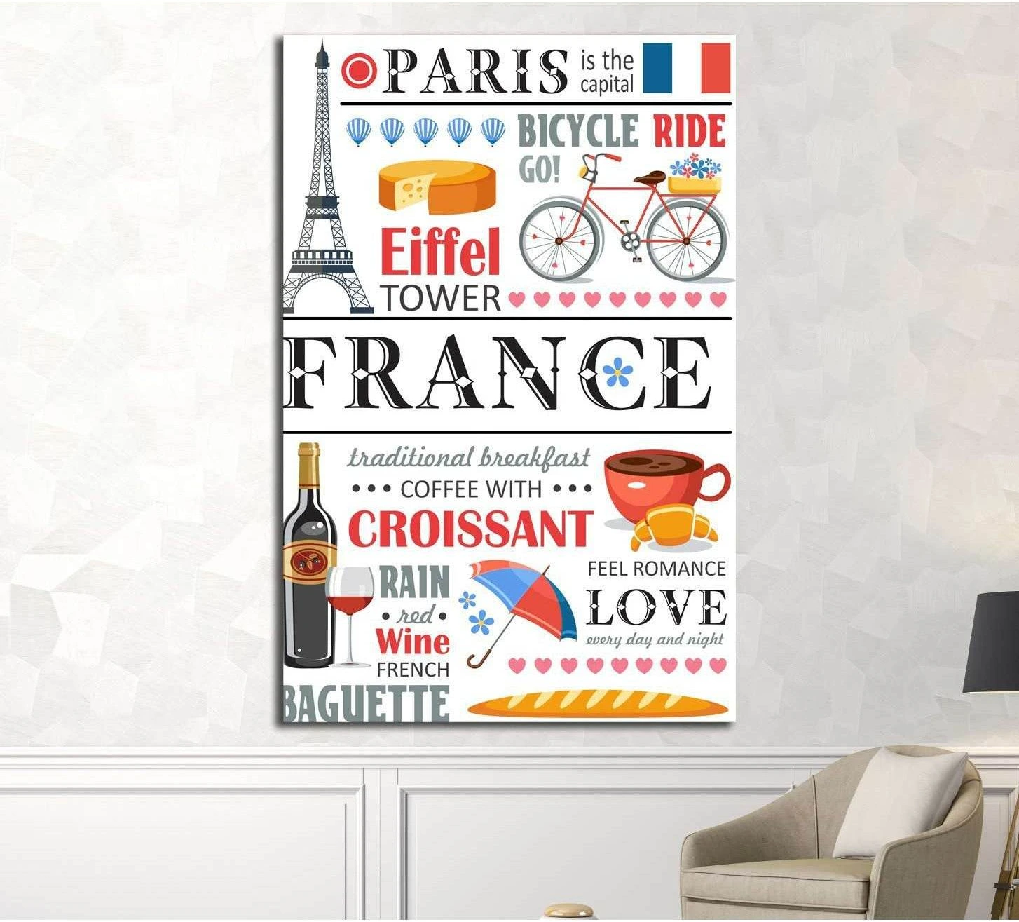 france №4578 Ready to Hang Canvas Print - Zellart Canvas Prints ALL_Products, s-4578