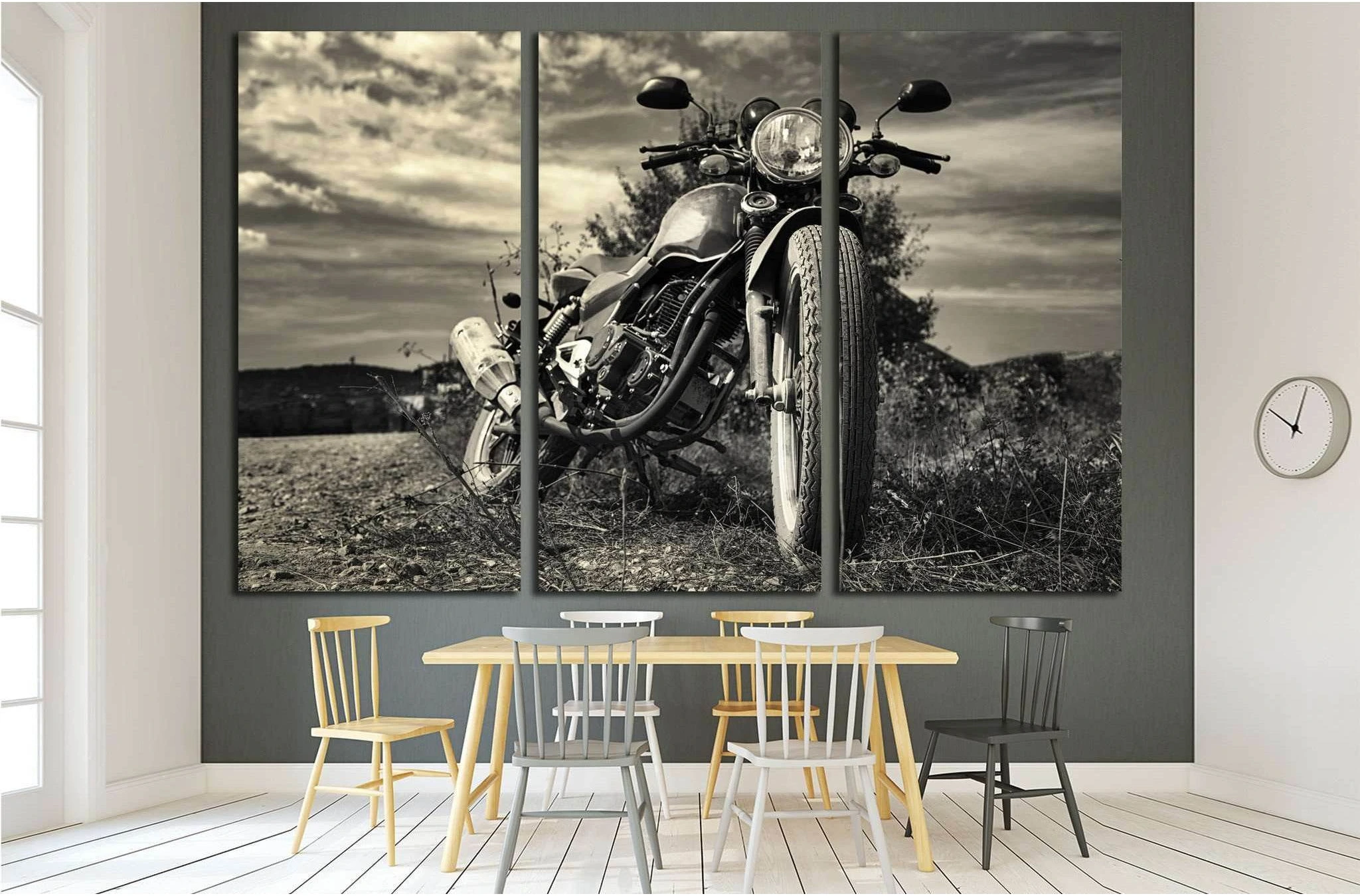 Freedom.Motorbike under sky №1868 Ready to Hang Canvas Print - Zellart Canvas Prints ALL_Products, s-1868