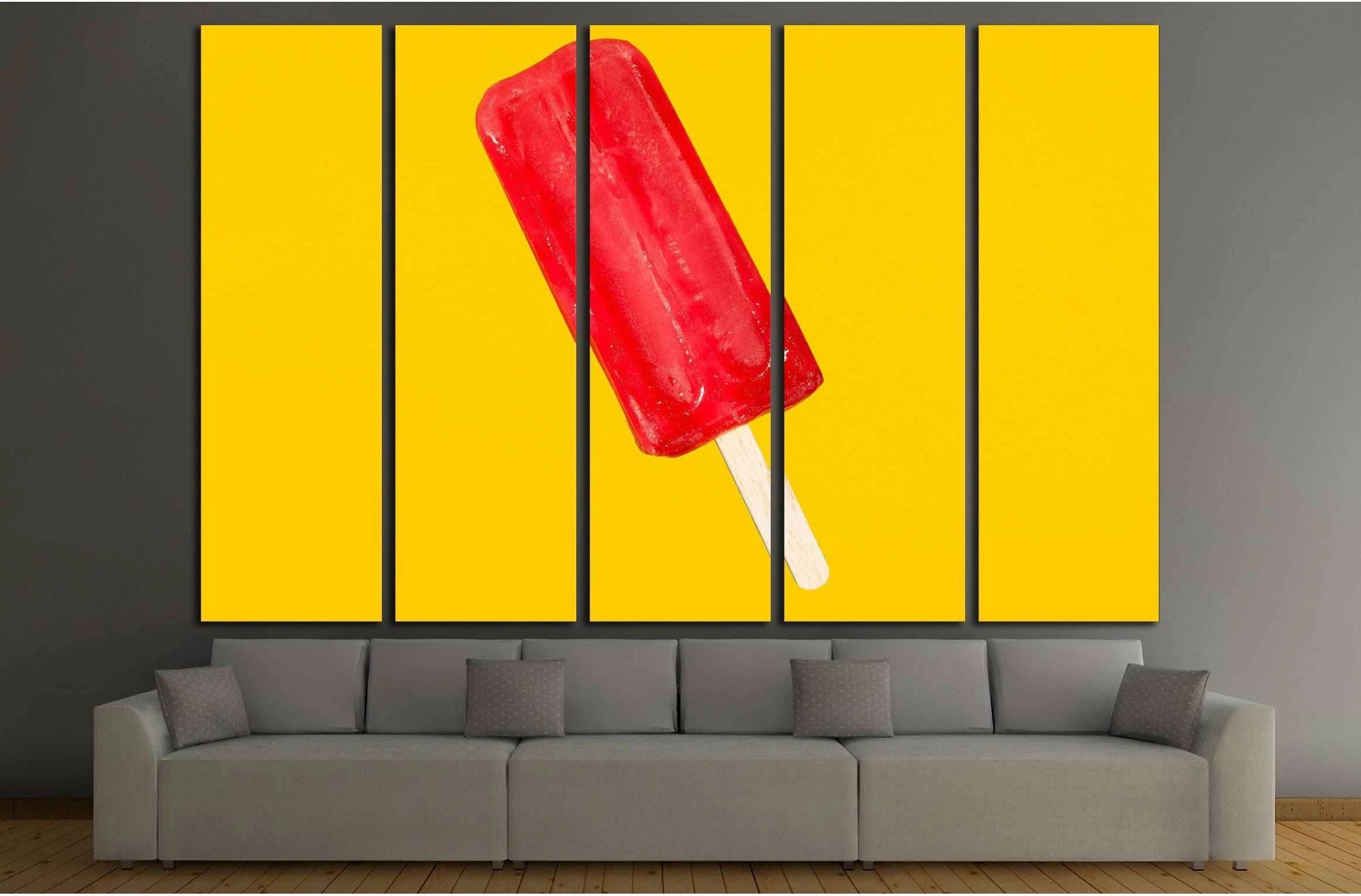 frozen dessert pop art №3302 Ready to Hang Canvas Print - Zellart Canvas Prints ALL_Products, s-3302