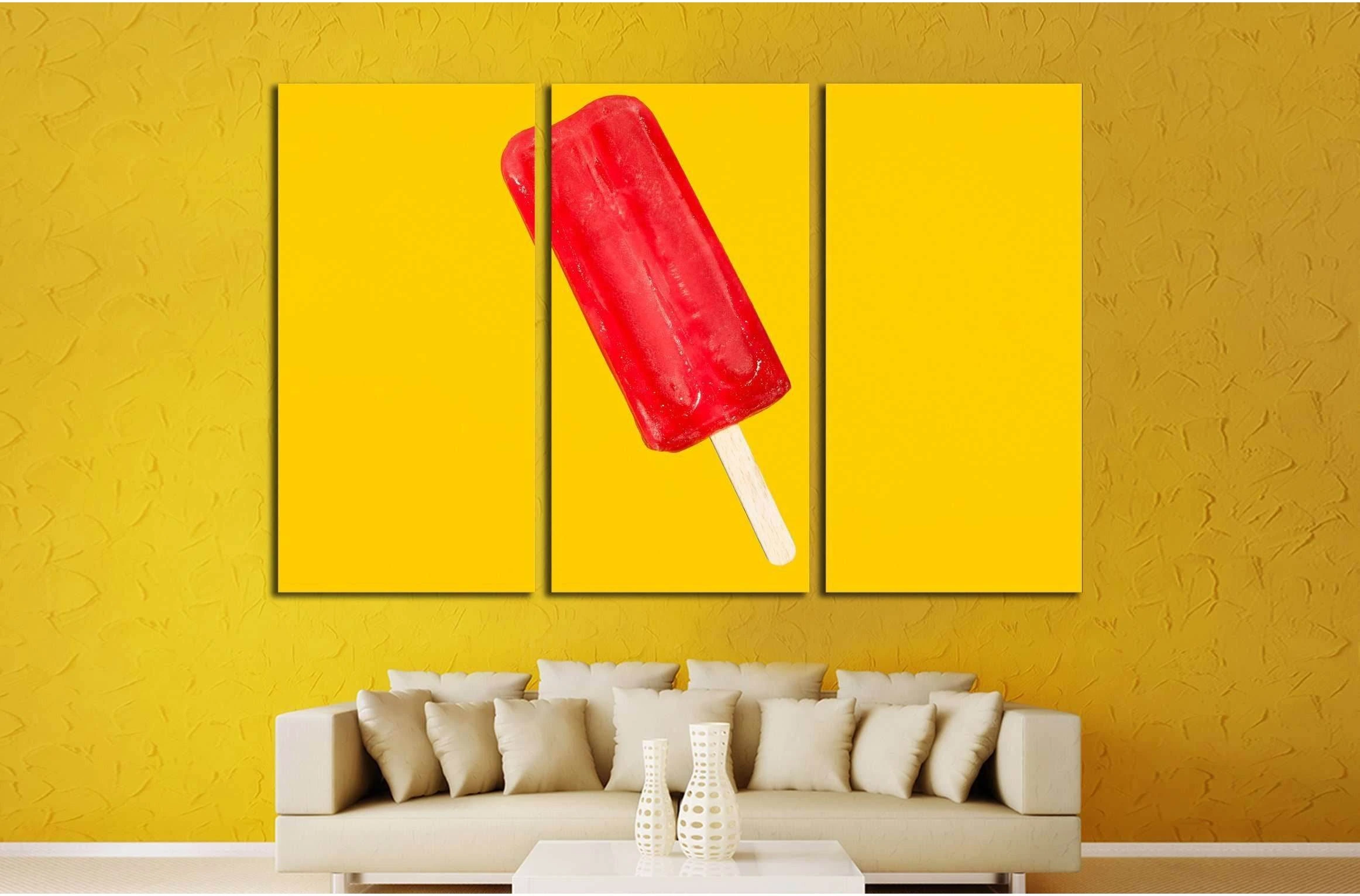 frozen dessert pop art №3302 Ready to Hang Canvas Print - Zellart Canvas Prints ALL_Products, s-3302