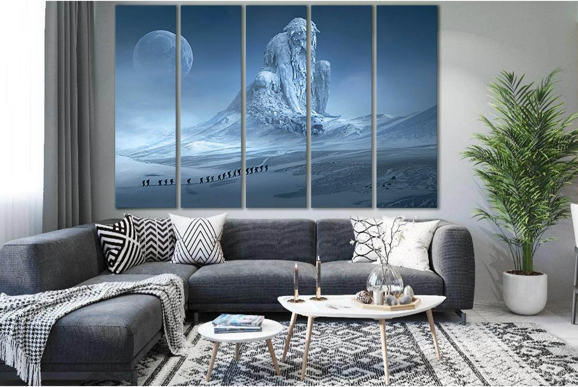 Frozen Fantasy Titan №SL1276 Ready to Hang Canvas Print - Zellart Canvas Prints 0new, ALL_Products, Fantasy And Sci Fi Wall Art