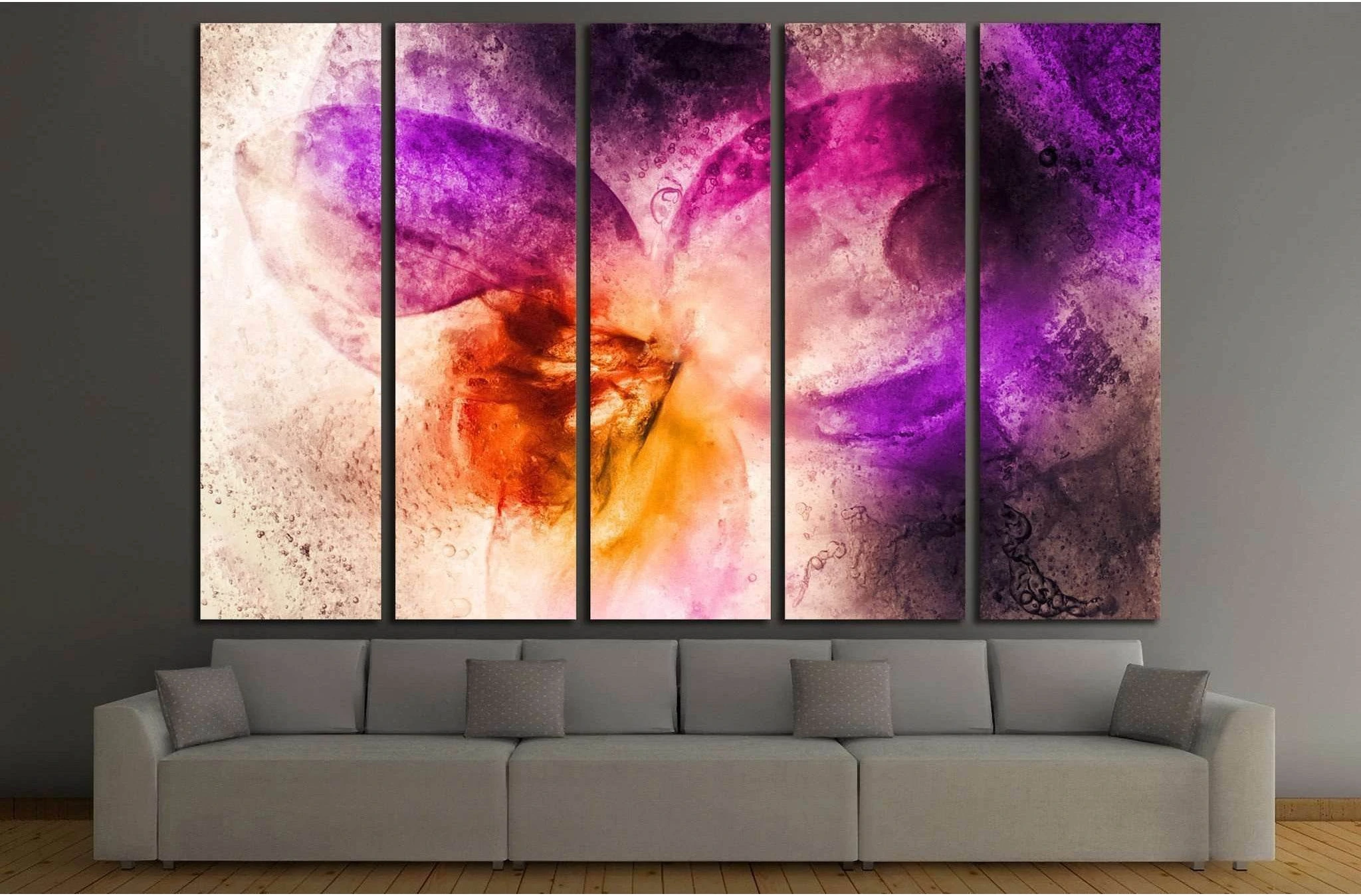 frozen orchid flowers in a piece of ice №1337 Ready to Hang Canvas Print - Zellart Canvas Prints ALL_Products, s-1337