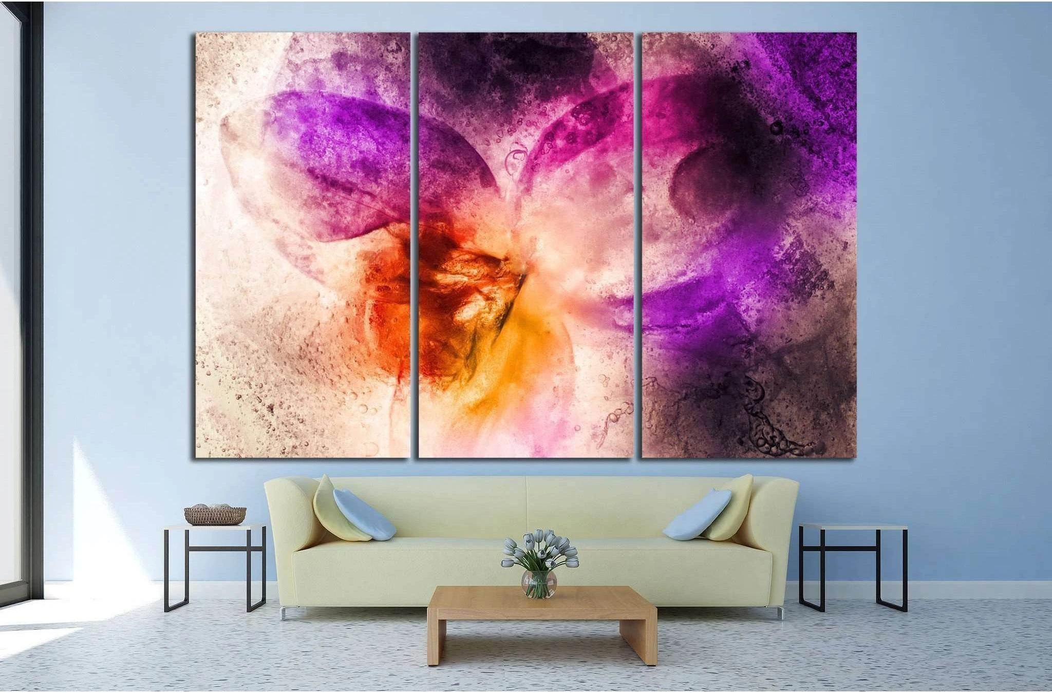 frozen orchid flowers in a piece of ice №1337 Ready to Hang Canvas Print - Zellart Canvas Prints ALL_Products, s-1337