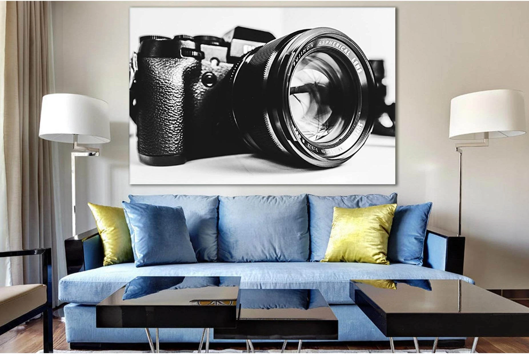 Fujifilm X T1 Photo Camera Black And White №SL860 Ready to Hang Canvas Print - Zellart Canvas Prints 0new, ALL_Products, Black & White Wall Art