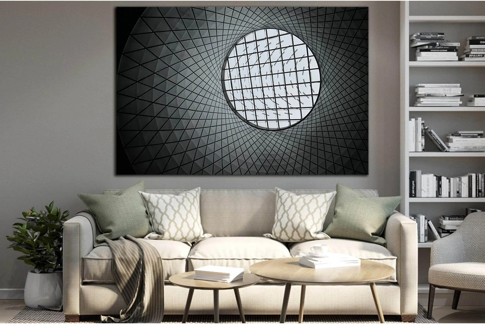 Fulton Street Subway Station №SL1390 Ready to Hang Canvas Print - Zellart Canvas Prints 0new, ALL_Products, Architecture