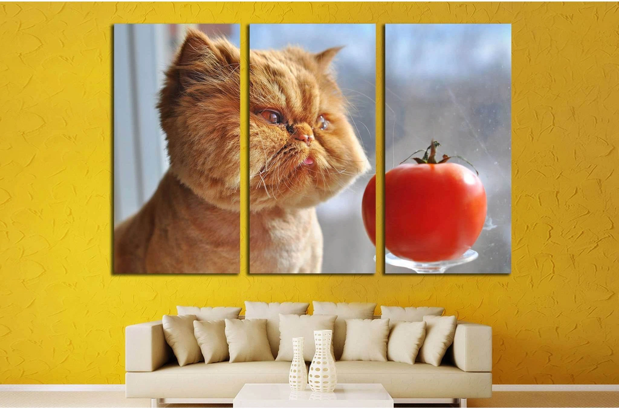 Funny Cat №553 Ready to Hang Canvas Print - Zellart Canvas Prints ALL_Products, s-553