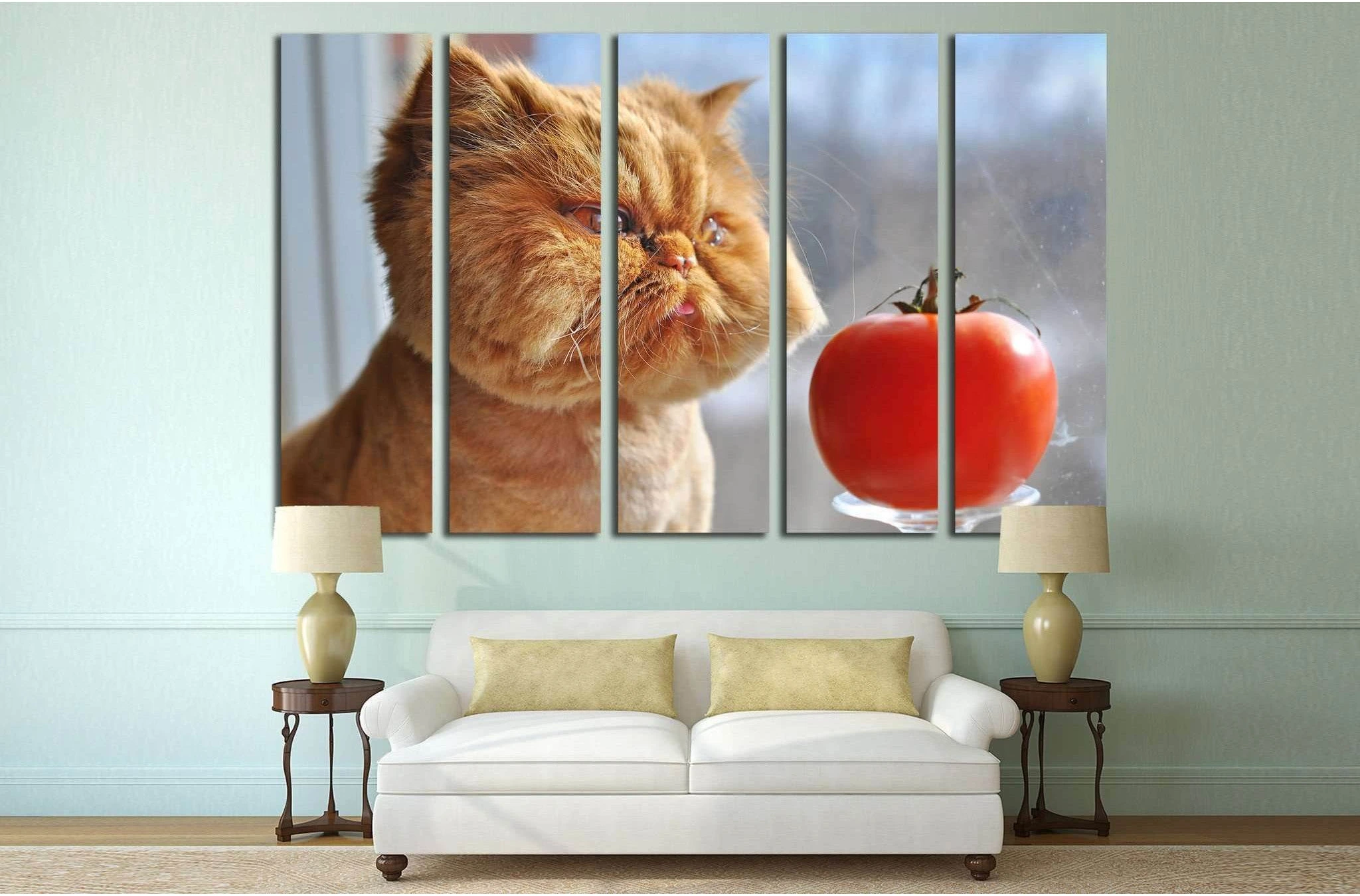 Funny Cat №553 Ready to Hang Canvas Print - Zellart Canvas Prints ALL_Products, s-553