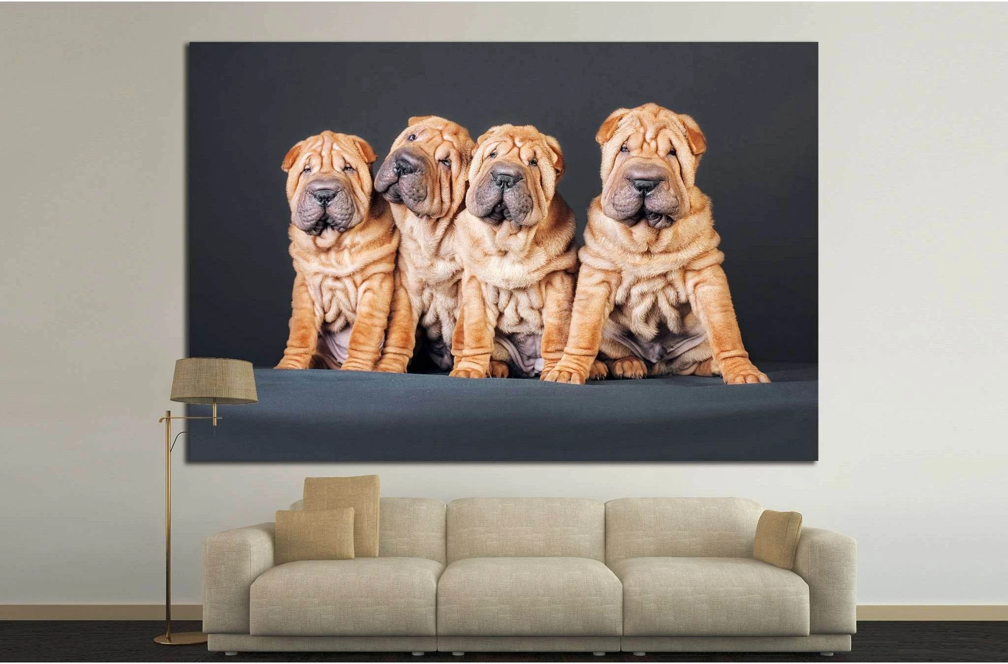 Funny Dogs №12 Ready to Hang Canvas Print - Zellart Canvas Prints ALL_Products, s-12