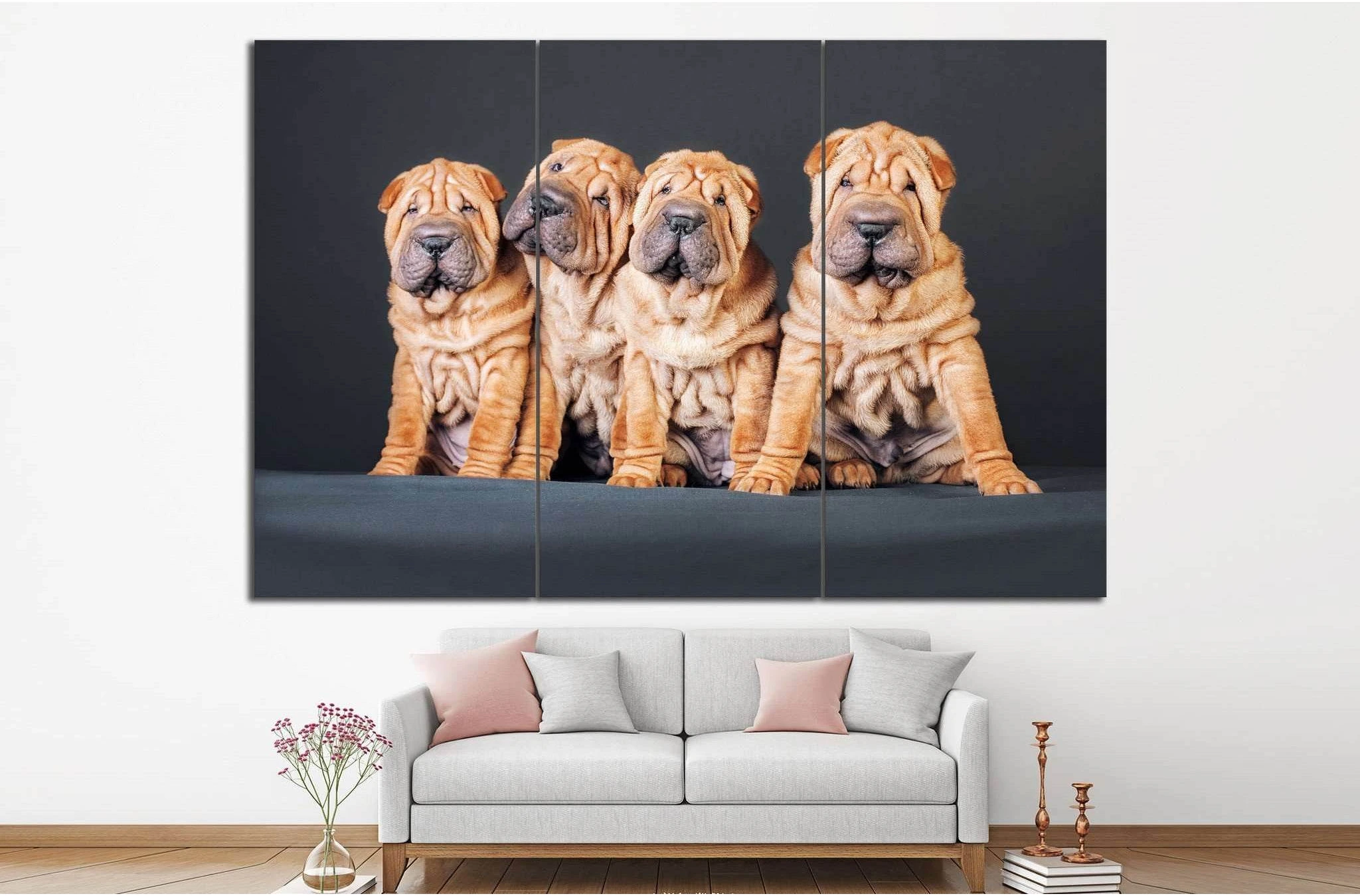 Funny Dogs №12 Ready to Hang Canvas Print - Zellart Canvas Prints ALL_Products, s-12