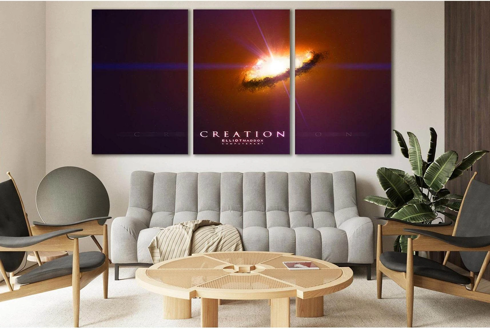 Galaxy Creation Space №SL391 Ready to Hang Canvas Print - Zellart Canvas Prints 0new, ALL_Products, Astronomy & Space Canvas Wall Art