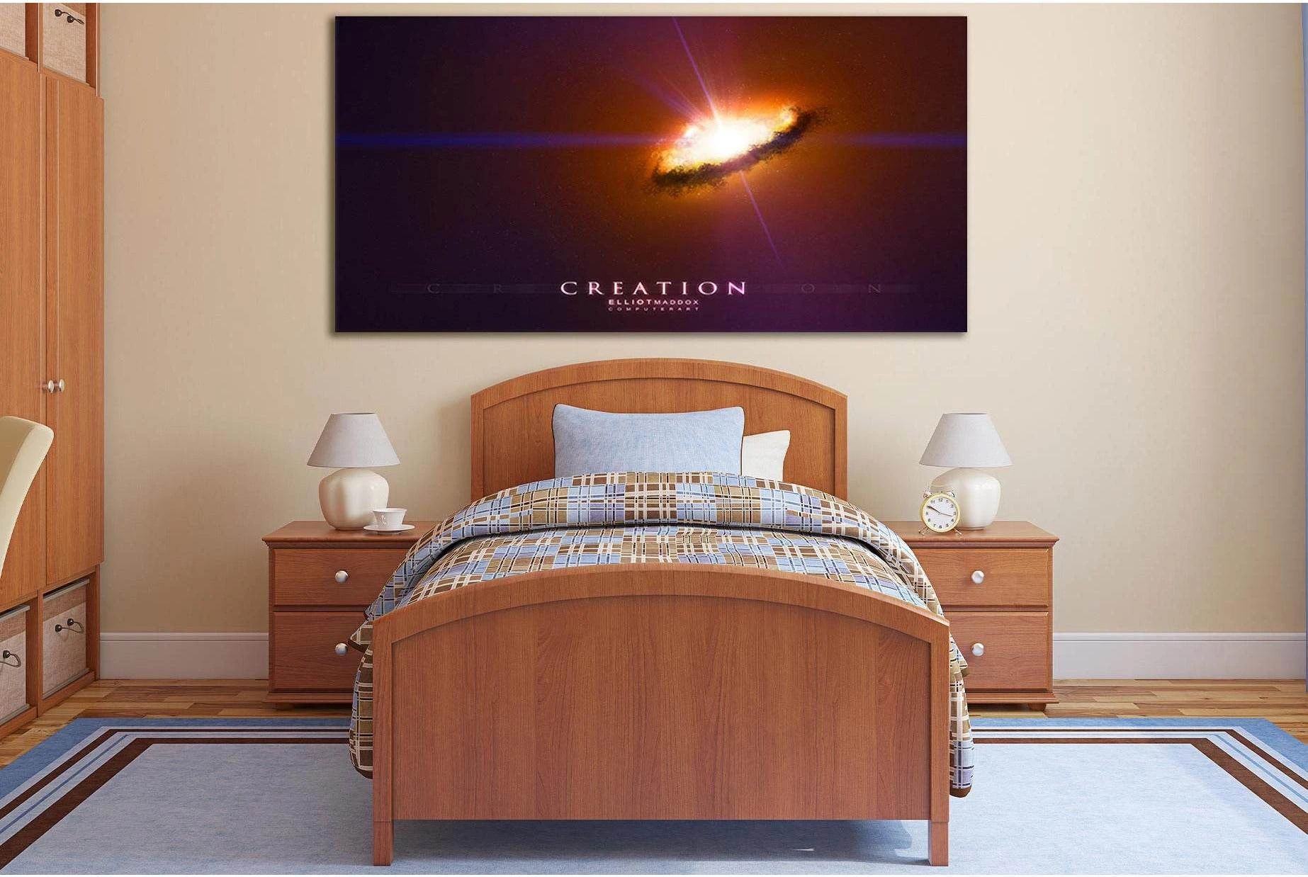 Galaxy Creation Space №SL391 Ready to Hang Canvas Print - Zellart Canvas Prints 0new, ALL_Products, Astronomy & Space Canvas Wall Art