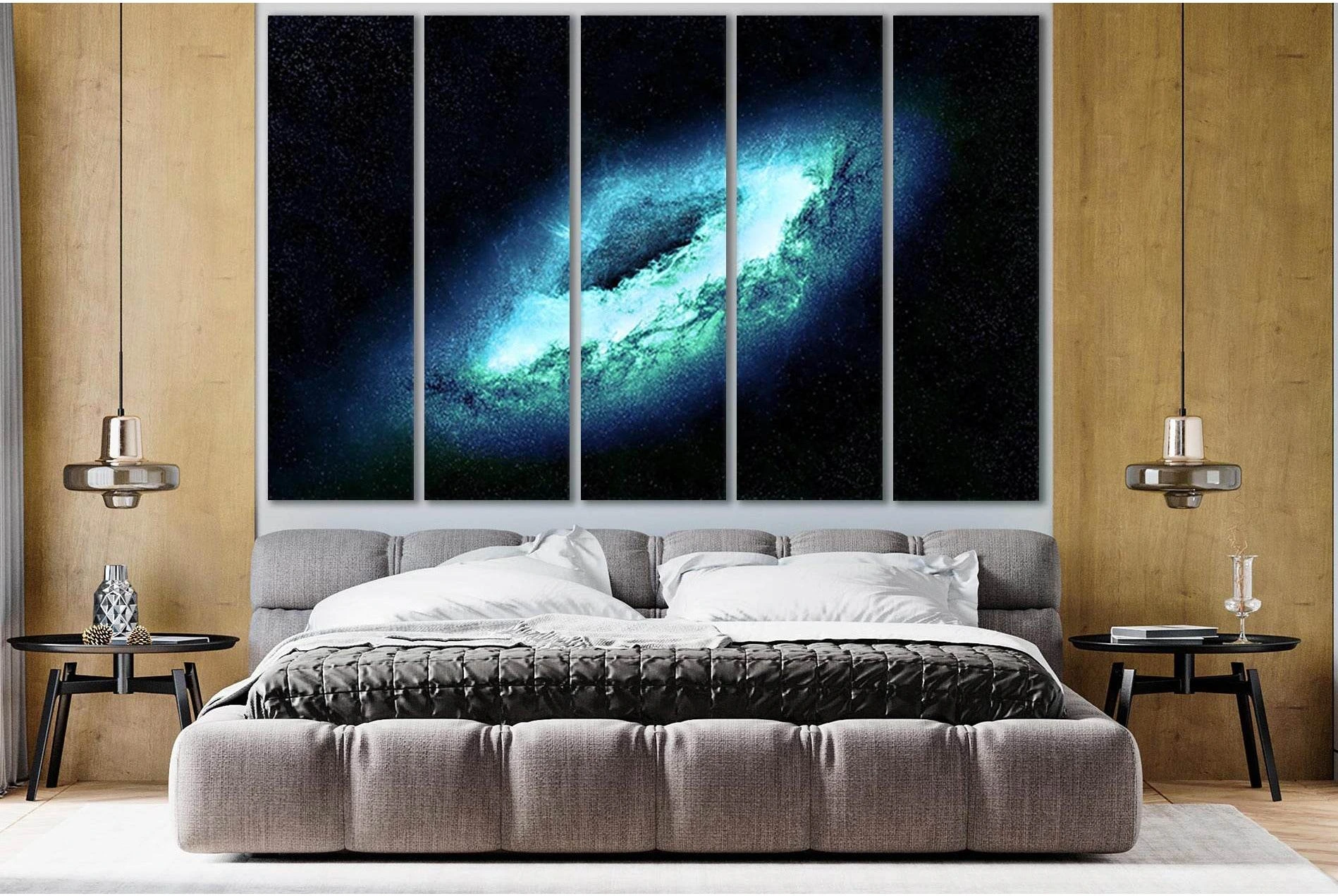 Galaxy In Deep Space №SL983 Ready to Hang Canvas Print - Zellart Canvas Prints 0new, ALL_Products, Astronomy & Space Canvas Wall Art