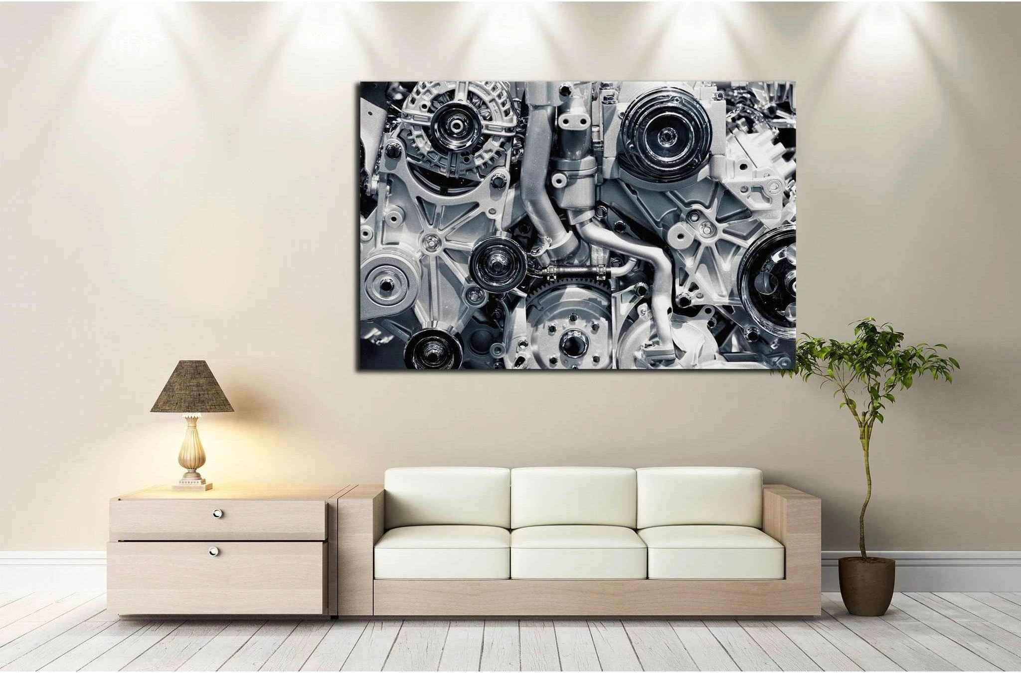 Gas Engine №139 Ready to Hang Canvas Print - Zellart Canvas Prints ALL_Products, wd-139