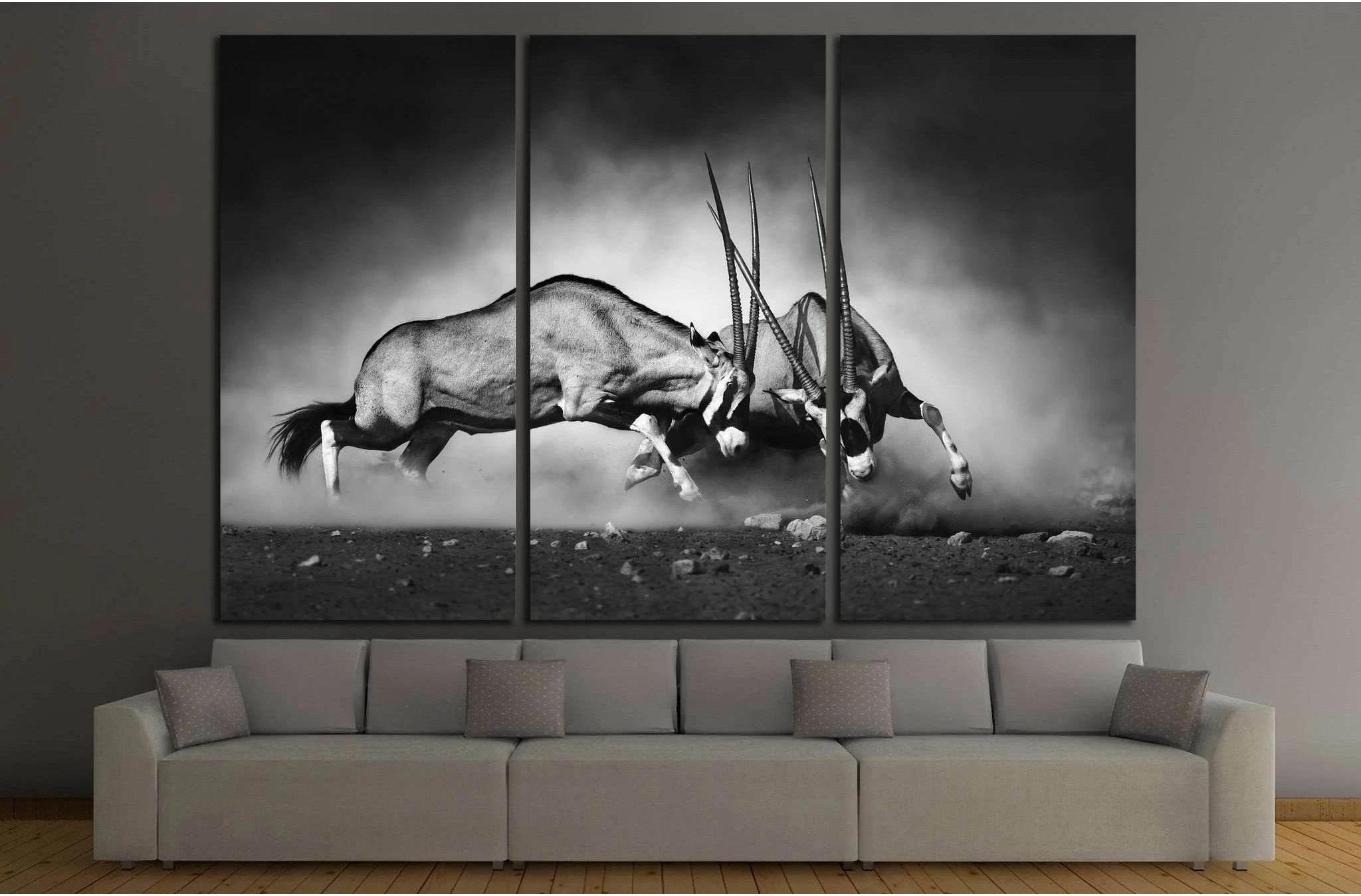 Gemsbok dual №743 Ready to Hang Canvas Print - Zellart Canvas Prints ALL_Products, s-743
