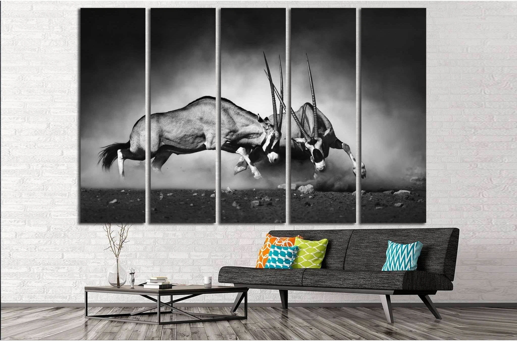 Gemsbok dual №743 Ready to Hang Canvas Print - Zellart Canvas Prints ALL_Products, s-743
