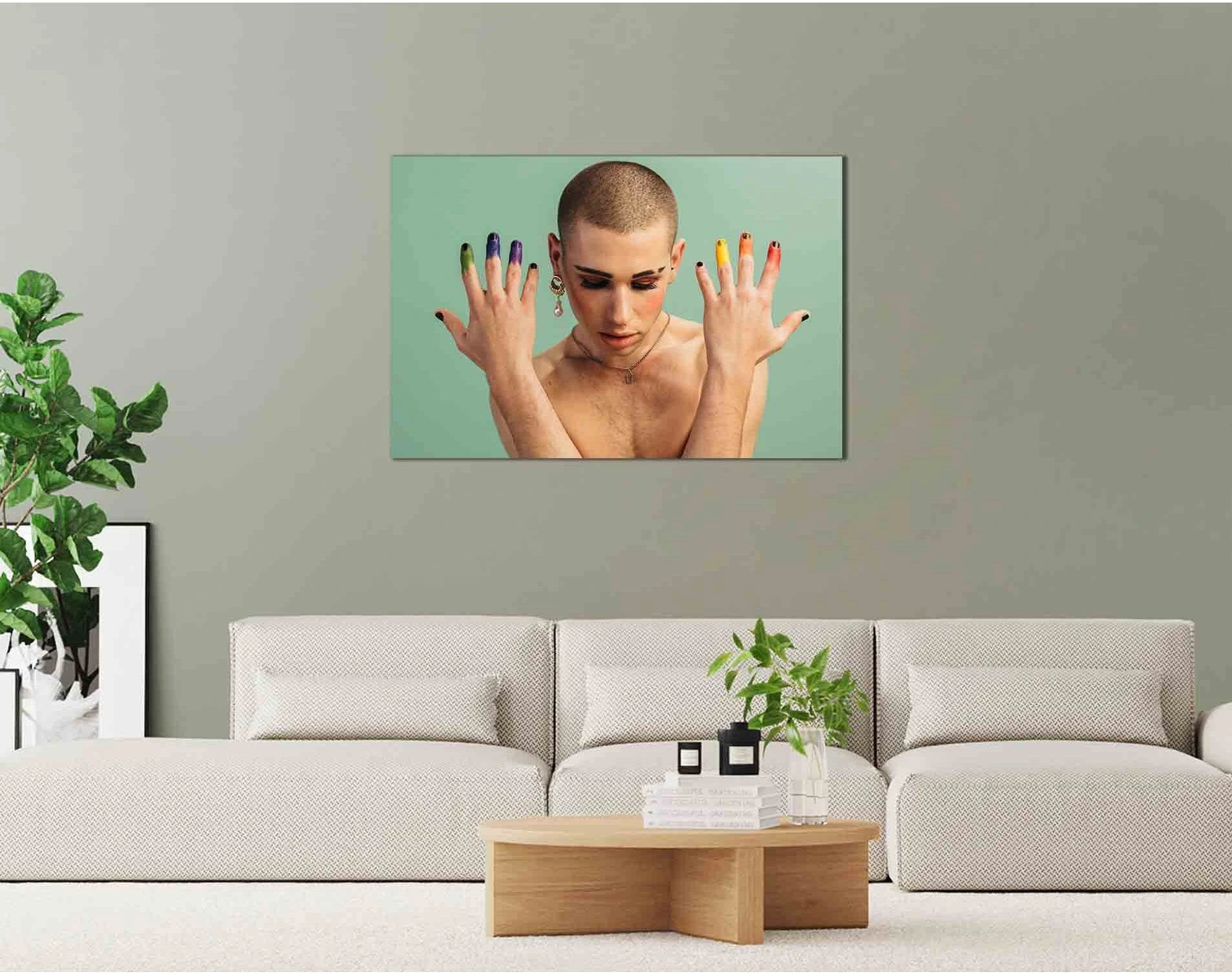 Gender fluid male №2138 Ready to Hang Canvas Print - Zellart Canvas Prints 2138, ALL_Products