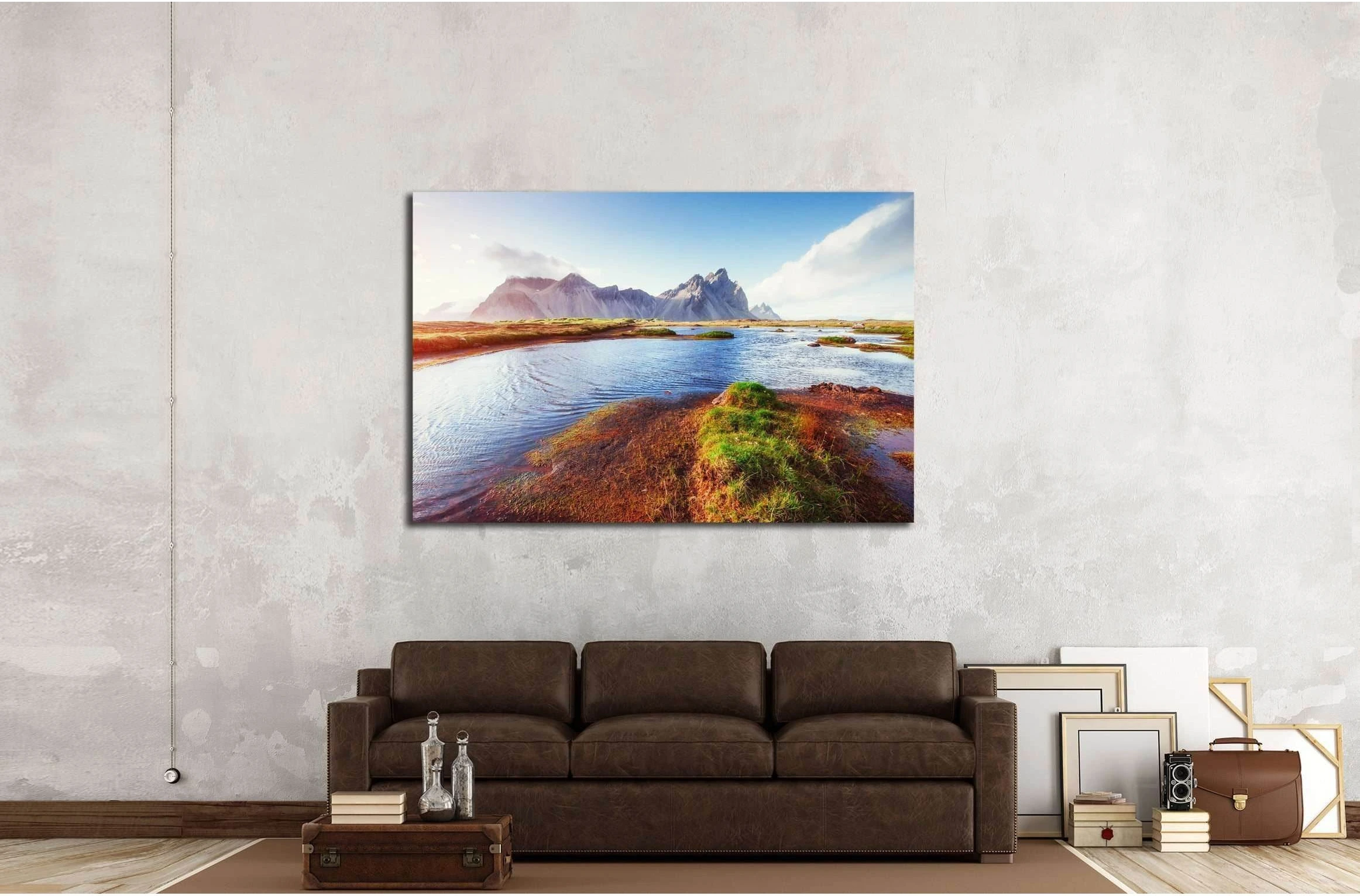 Gentle slopes snowy mountains and glaciers №3167 Ready to Hang Canvas Print - Zellart Canvas Prints ALL_Products, s-3167