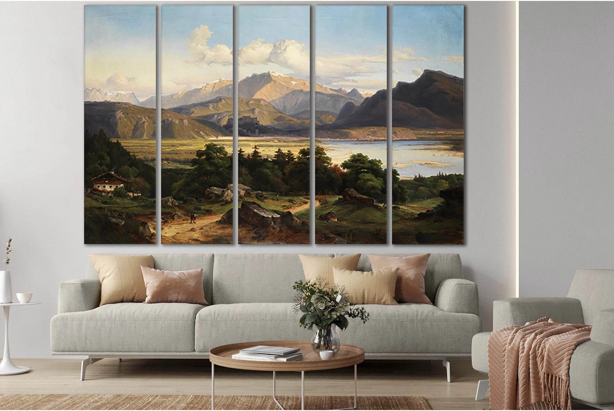George Crola Landscape Oil Painting №SL563 Ready to Hang Canvas Print - Zellart Canvas Prints 0new, ALL_Products, Oil Painting Wall Art