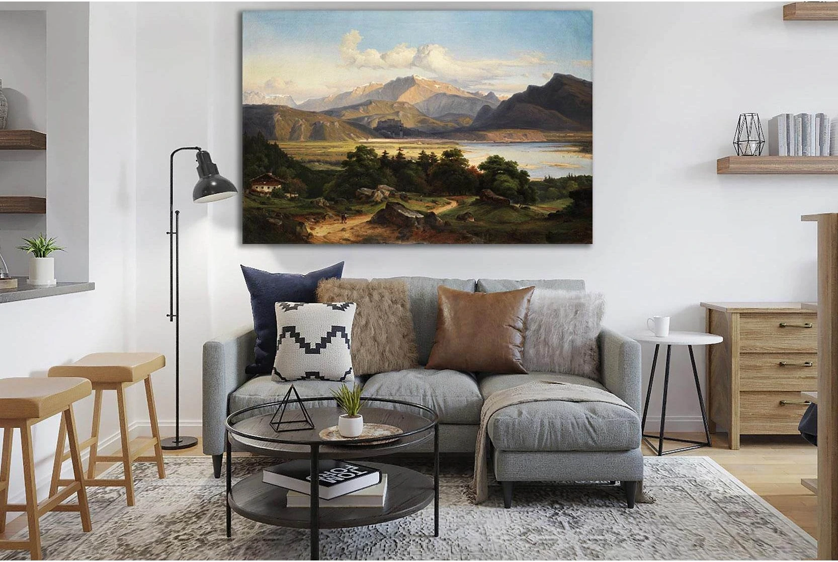 George Crola Landscape Oil Painting №SL563 Ready to Hang Canvas Print - Zellart Canvas Prints 0new, ALL_Products, Oil Painting Wall Art