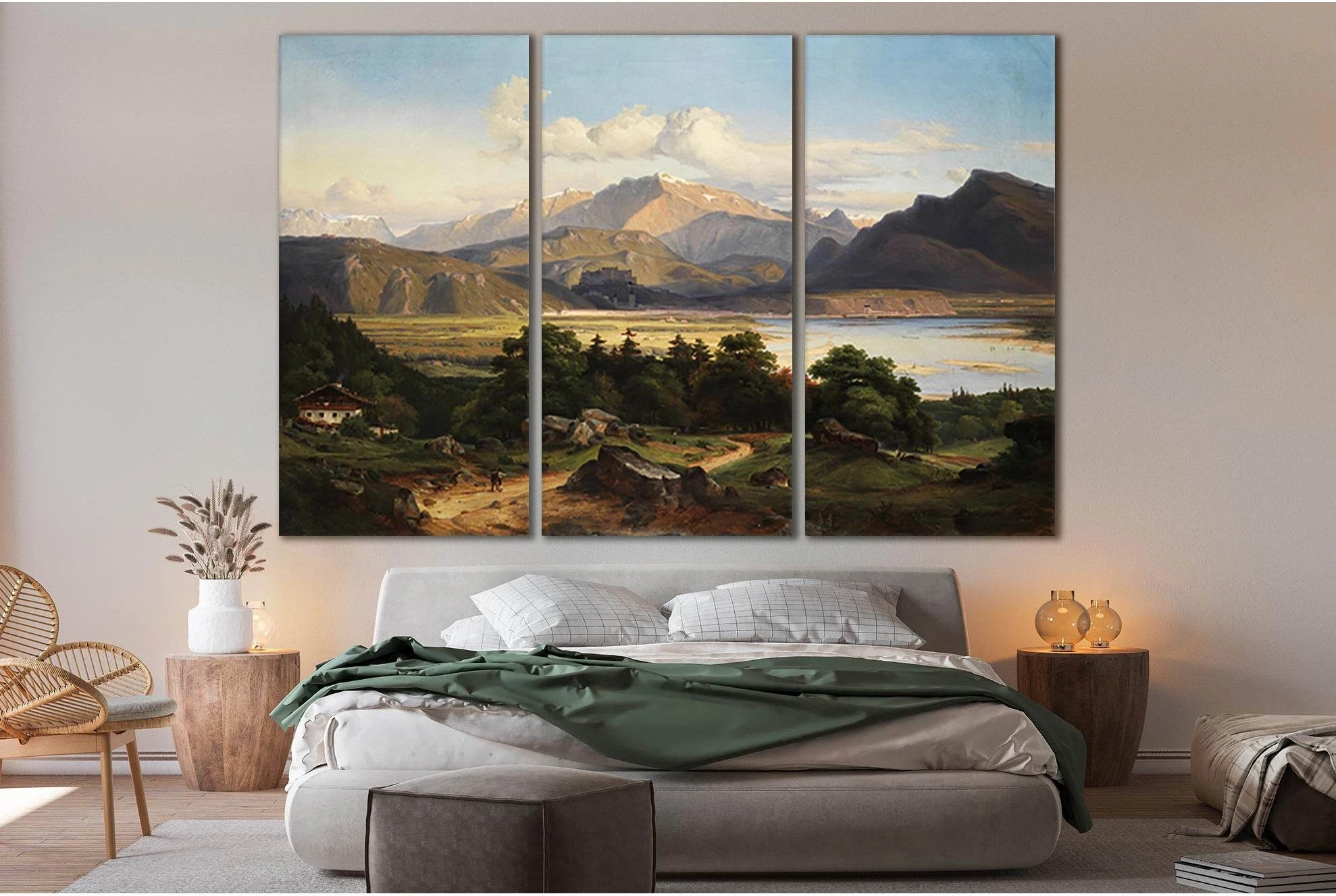 George Crola Landscape Oil Painting №SL563 Ready to Hang Canvas Print - Zellart Canvas Prints 0new, ALL_Products, Oil Painting Wall Art