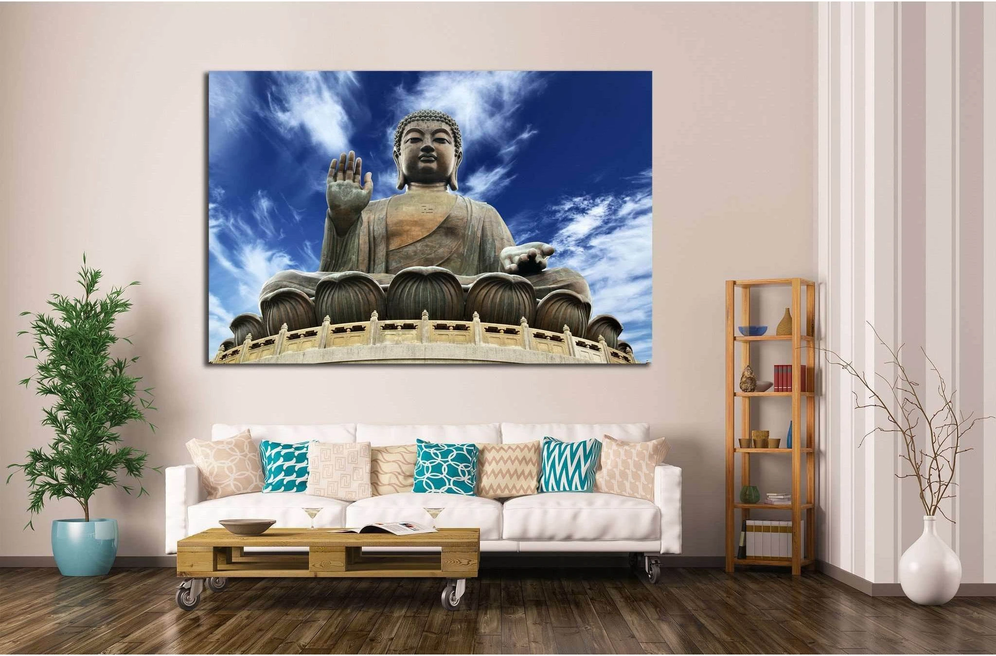 Giant Buddha №700 Ready to Hang Canvas Print - Zellart Canvas Prints ALL_Products, s-700