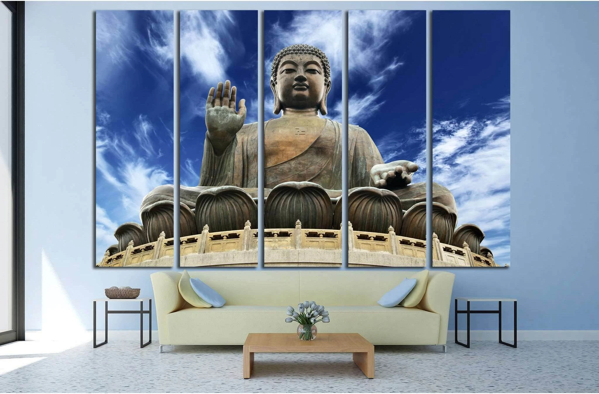 Giant Buddha №700 Ready to Hang Canvas Print - Zellart Canvas Prints ALL_Products, s-700